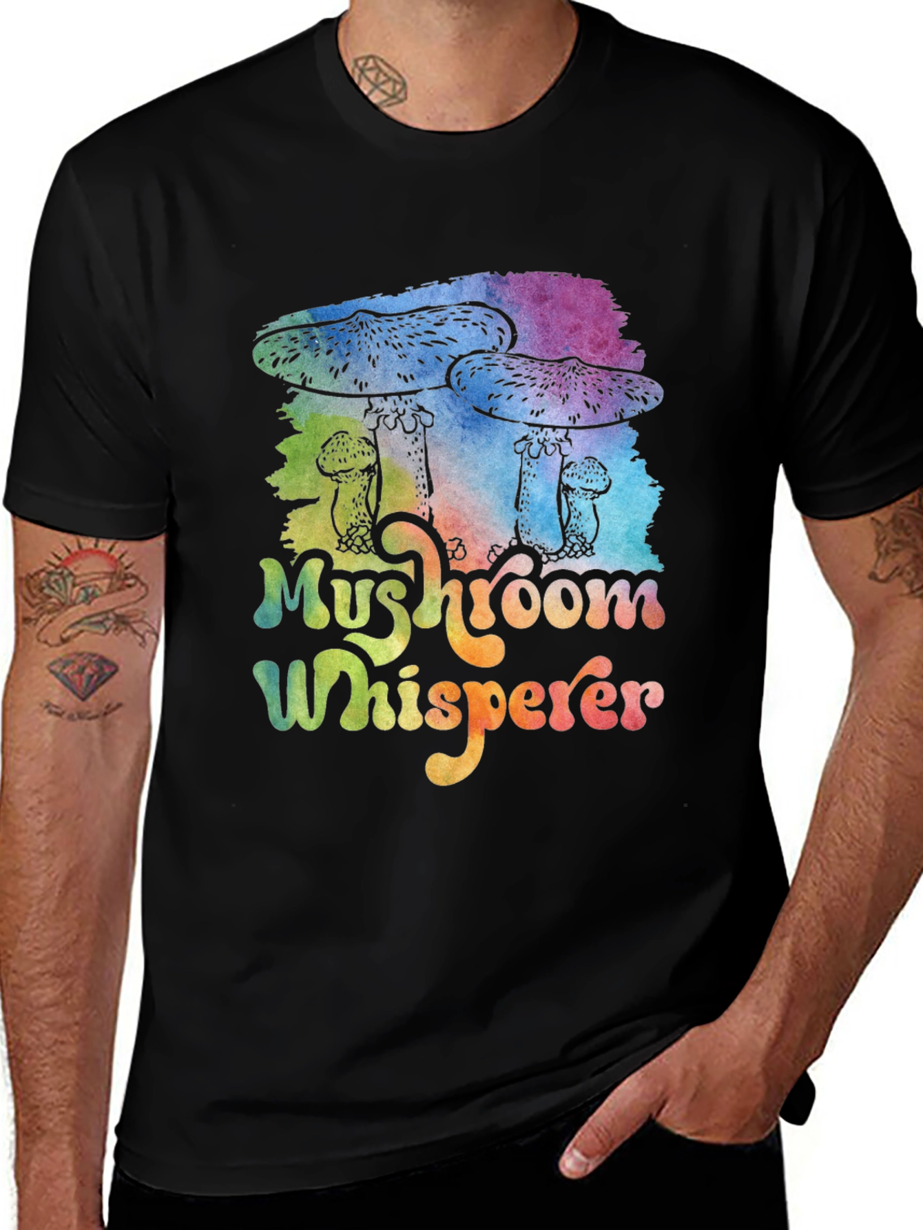 Variant 26 of Mushroom Whisperer Graphic Tee - Funky Nature Shirt