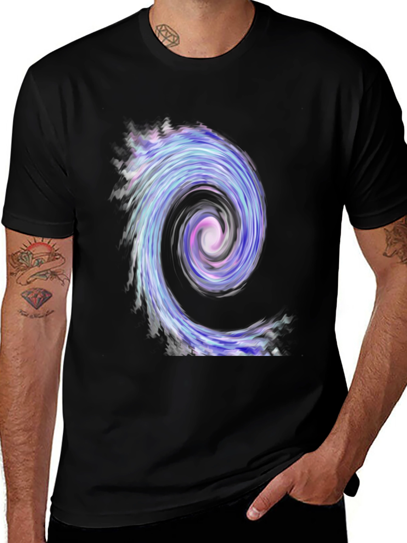 Variant 13 of Vortex Graphic Black T-Shirt