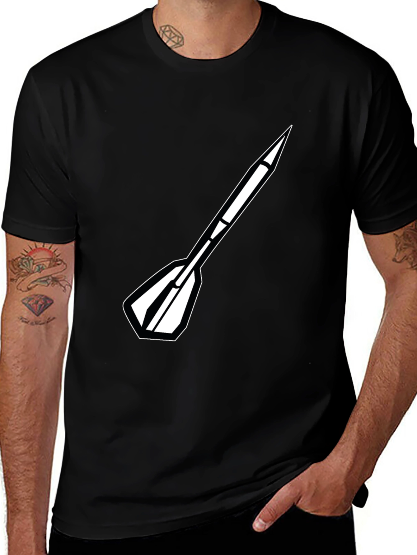 Variant 30 of Dart Graphic Tee - Cool Black Shirt