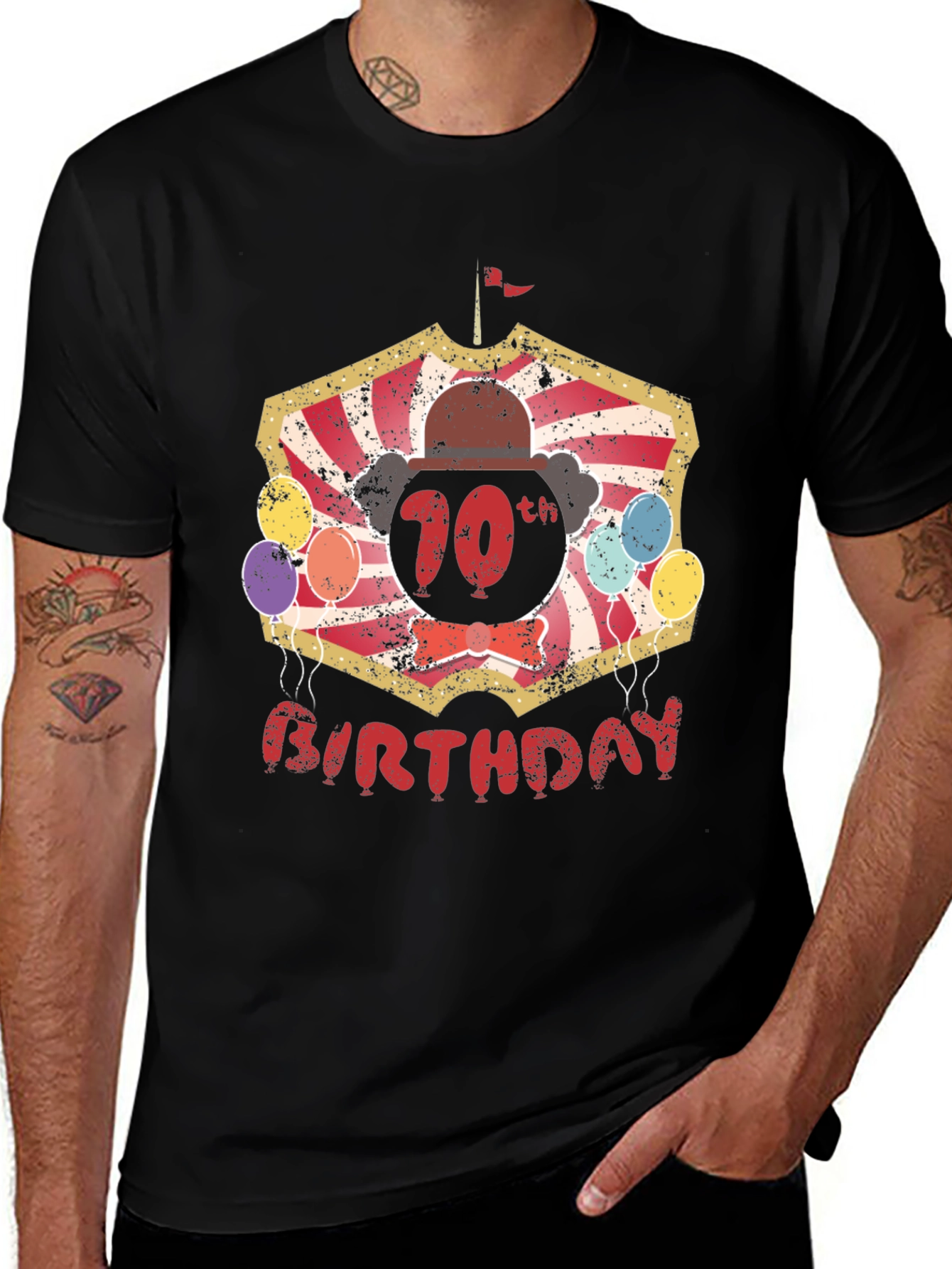 70th Birthday Circus Theme Graphic Tee