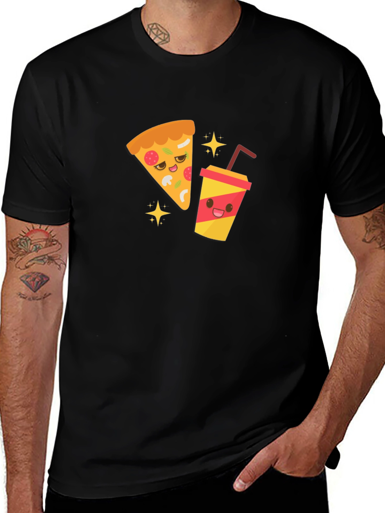 Variant 19 of Pizza & Soda Cartoon T-Shirt