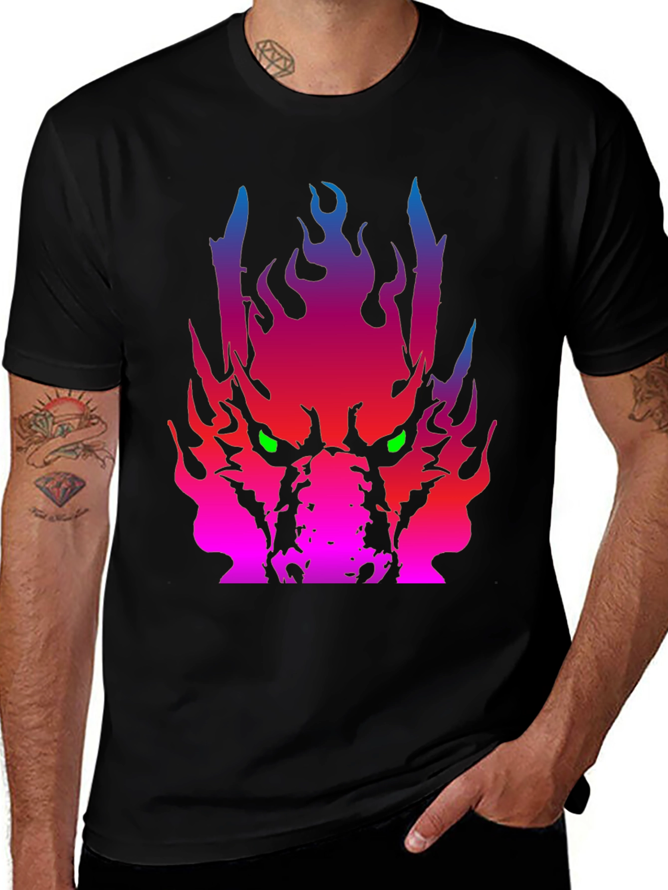 Fiery Dragon Graphic Tee - Bold & Unique Style