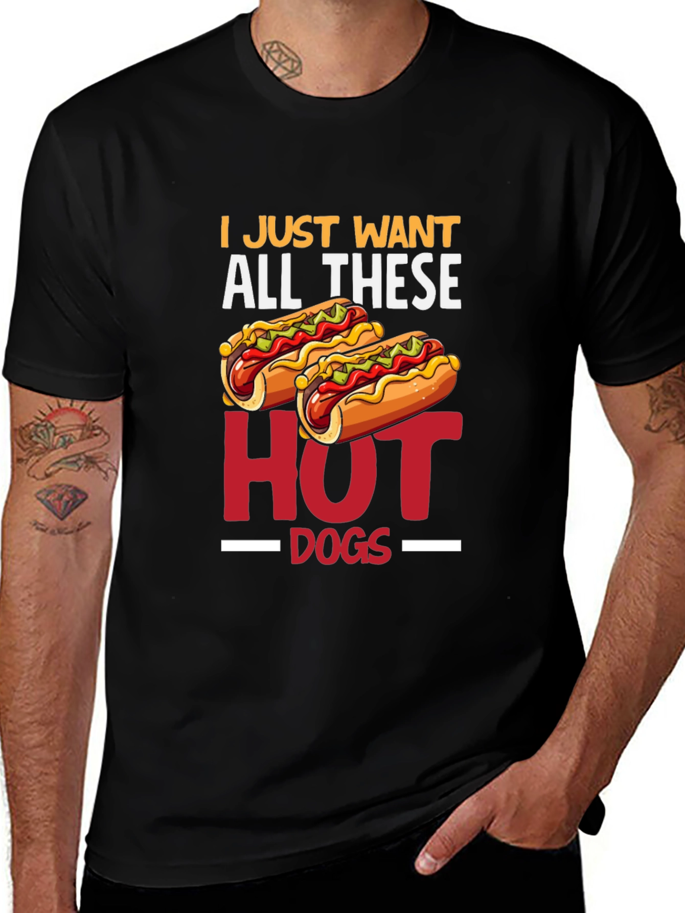 Variant 7 of Hot Dog Lover T-Shirt - Foodie Fun!