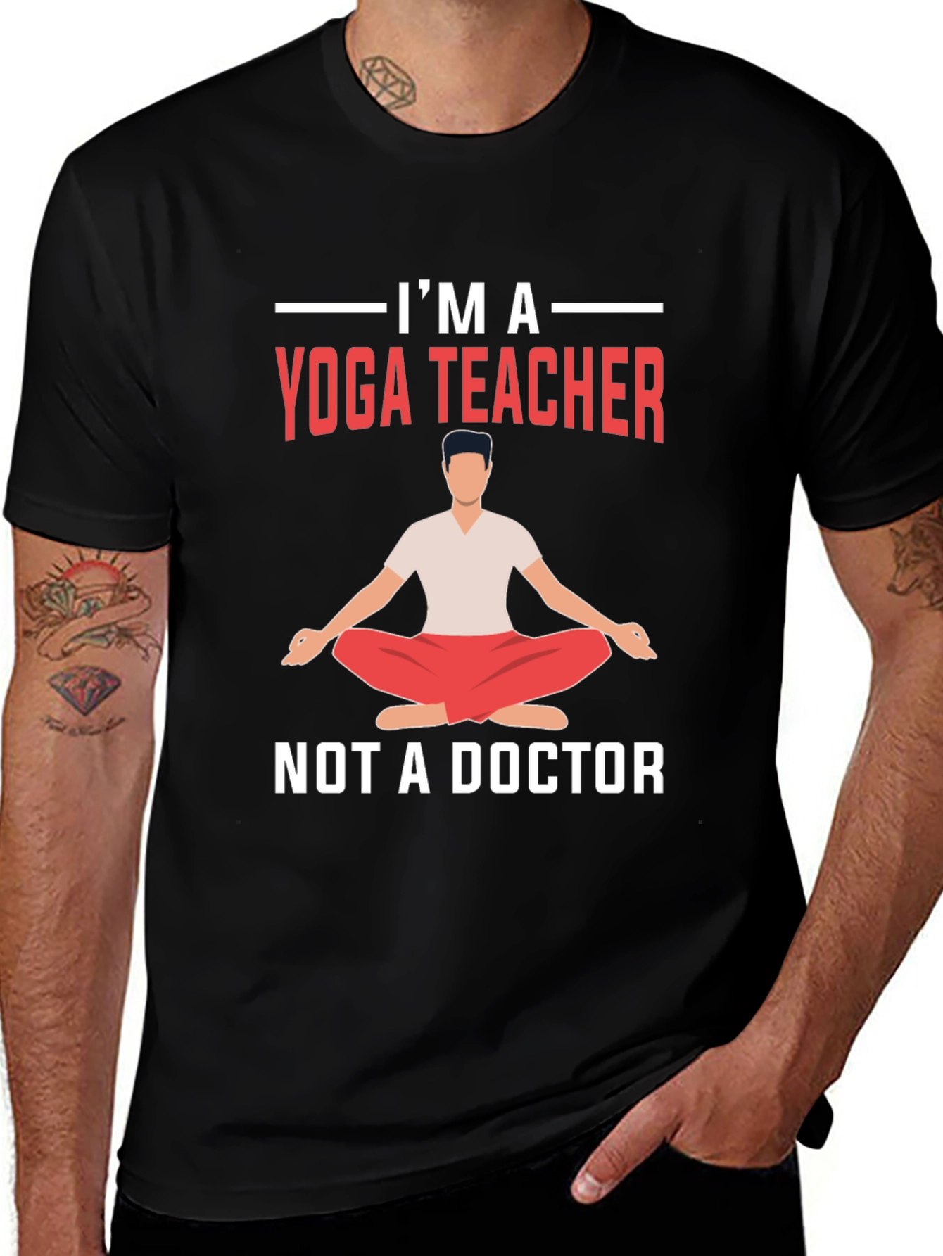 Variant 13 of Yoga Teacher Graphic Tee - Funny Meditation Shirt