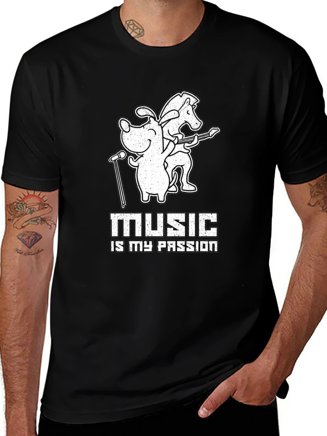 Variant 13 of Music Is My Passion Black T-Shirt