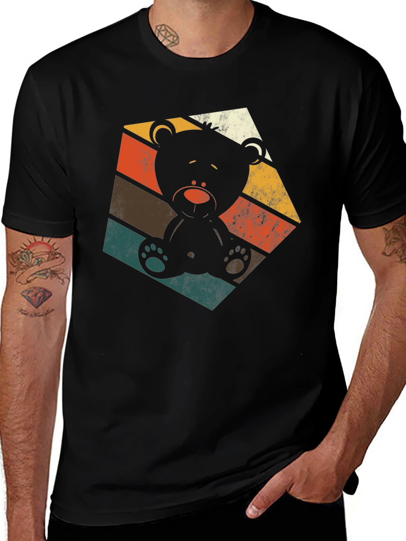 Variant 21 of Retro Teddy Bear Graphic T-Shirt - Vintage Style