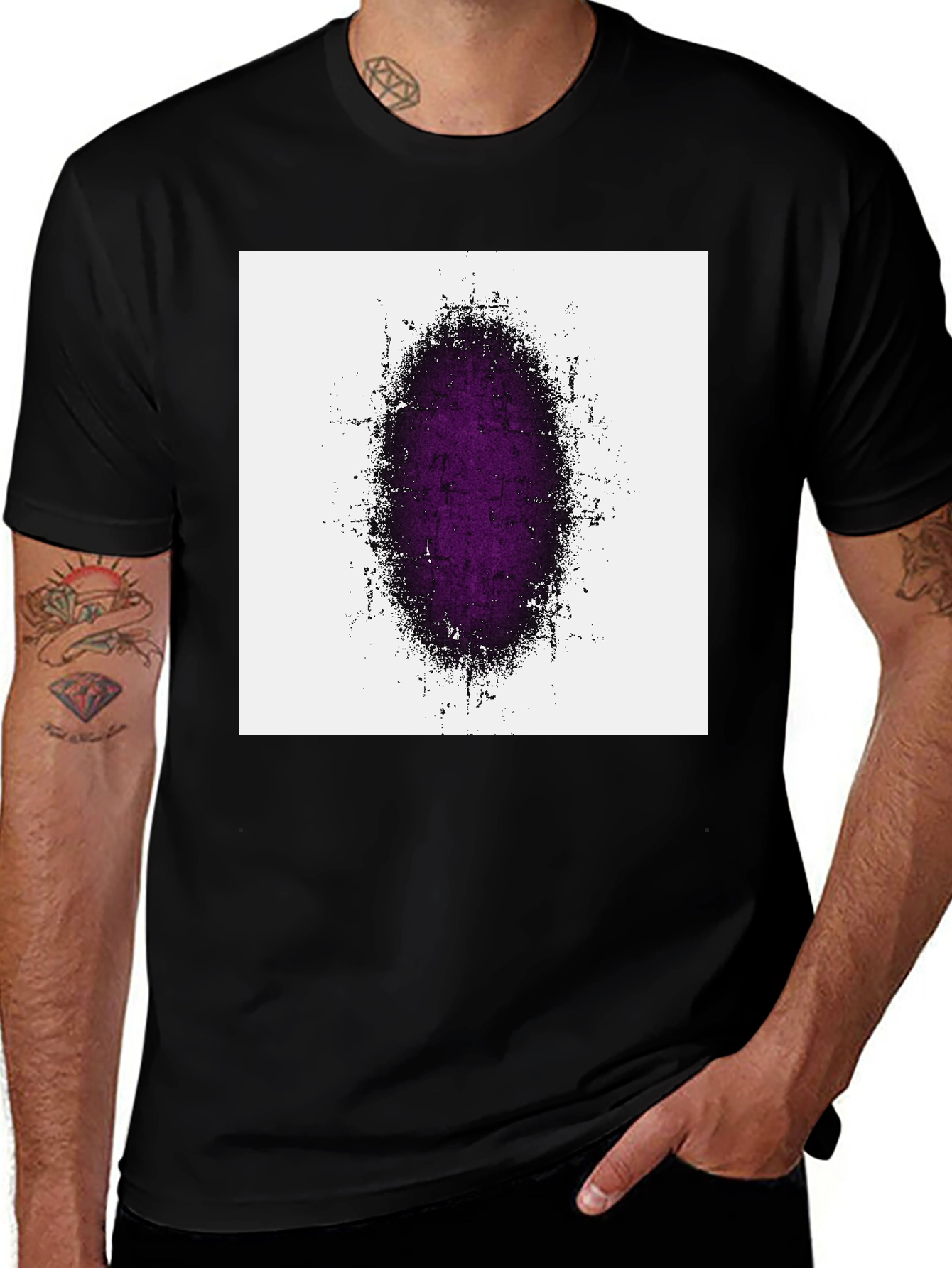 Variant 18 of Abstract Purple Grunge Graphic T-Shirt