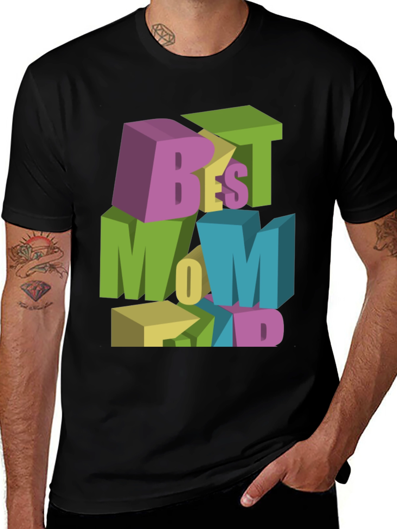 Variant 17 of Best Mom Ever Graphic T-Shirt - Modern Style