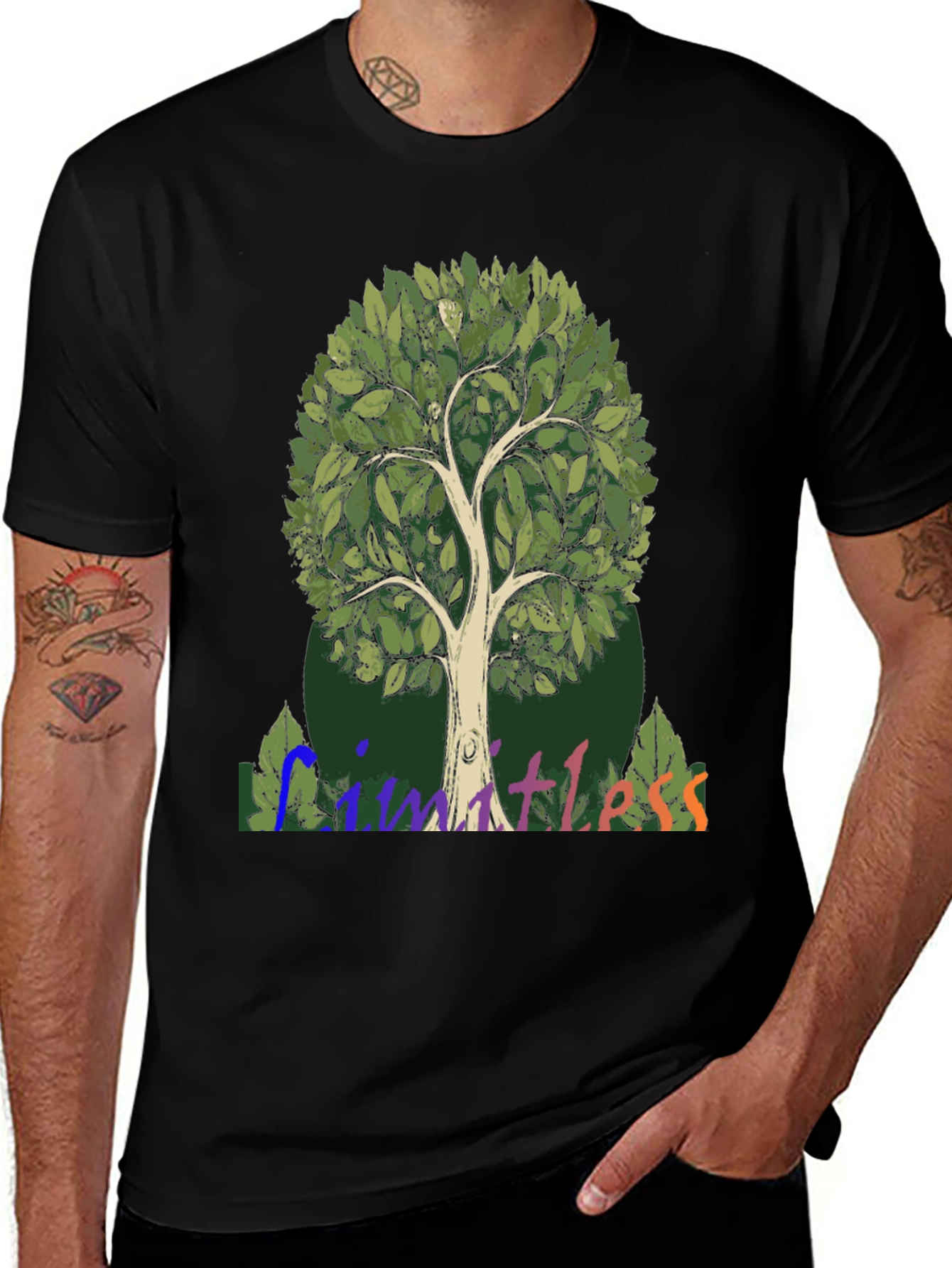 Variant 12 of Limitless Tree Graphic Tee - Nature Inspired Design