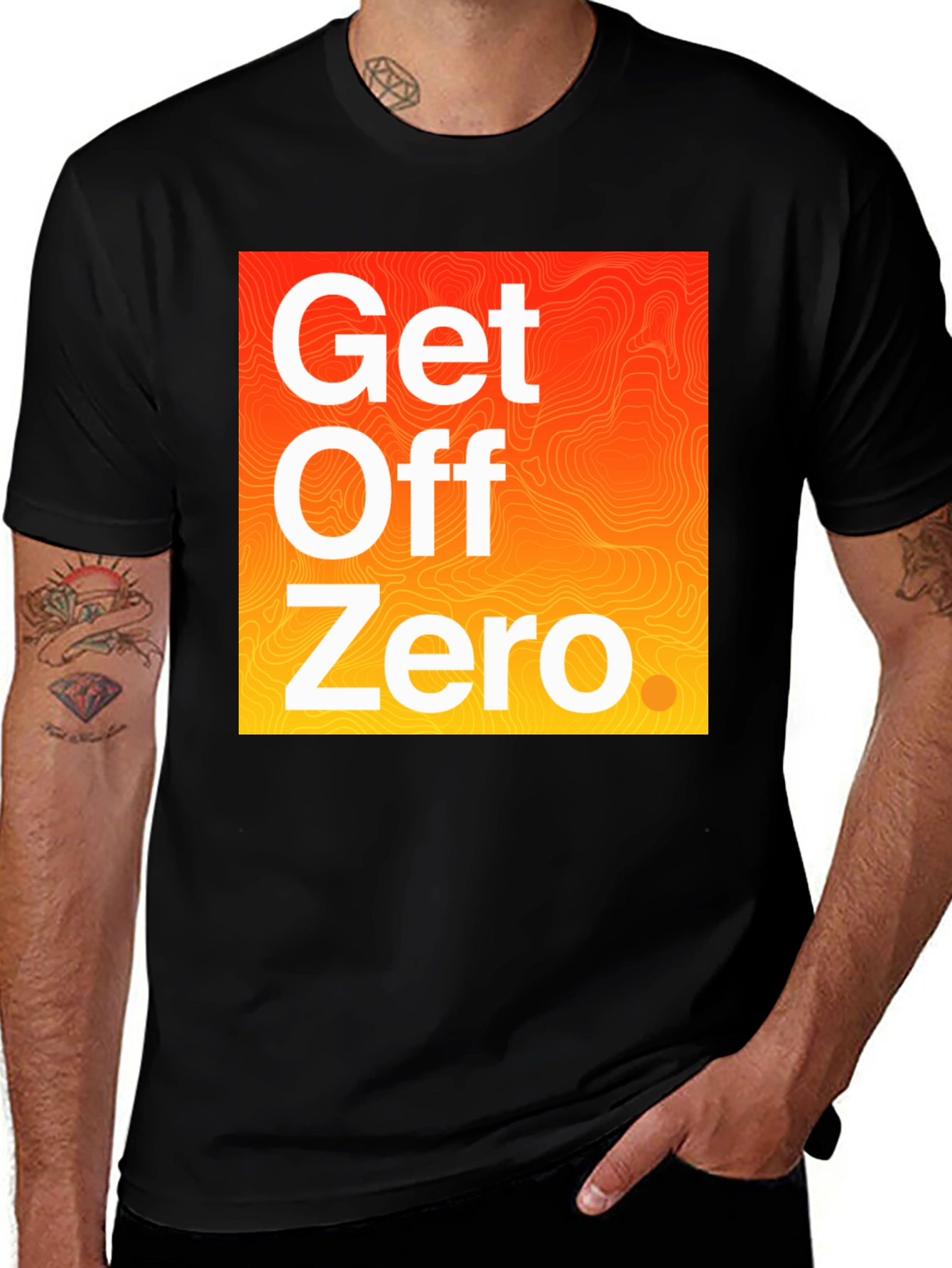 Variant 28 of Get Off Zero Graphic Tee - Black
