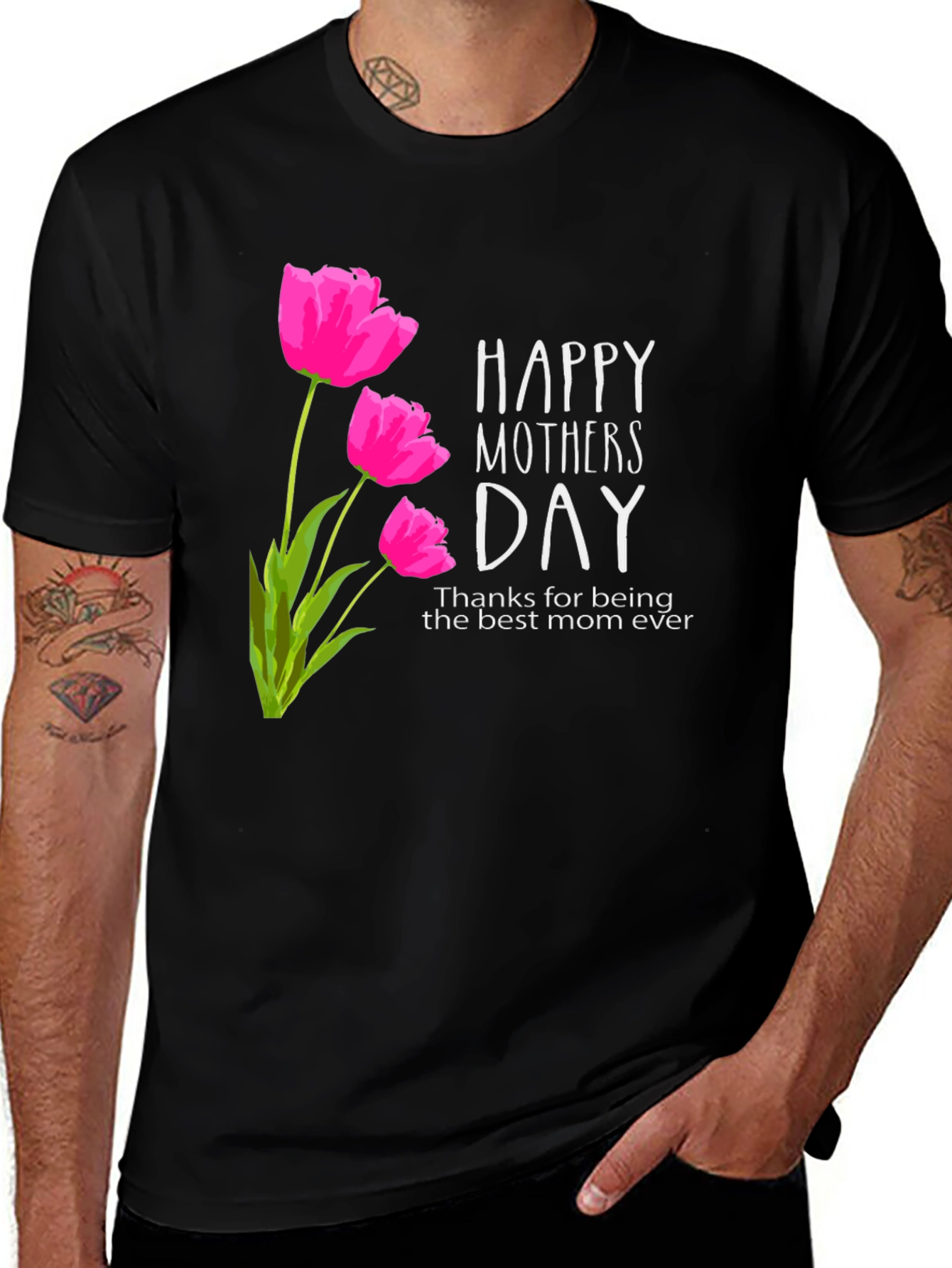 Happy Mother's Day Tulip Graphic T-Shirt