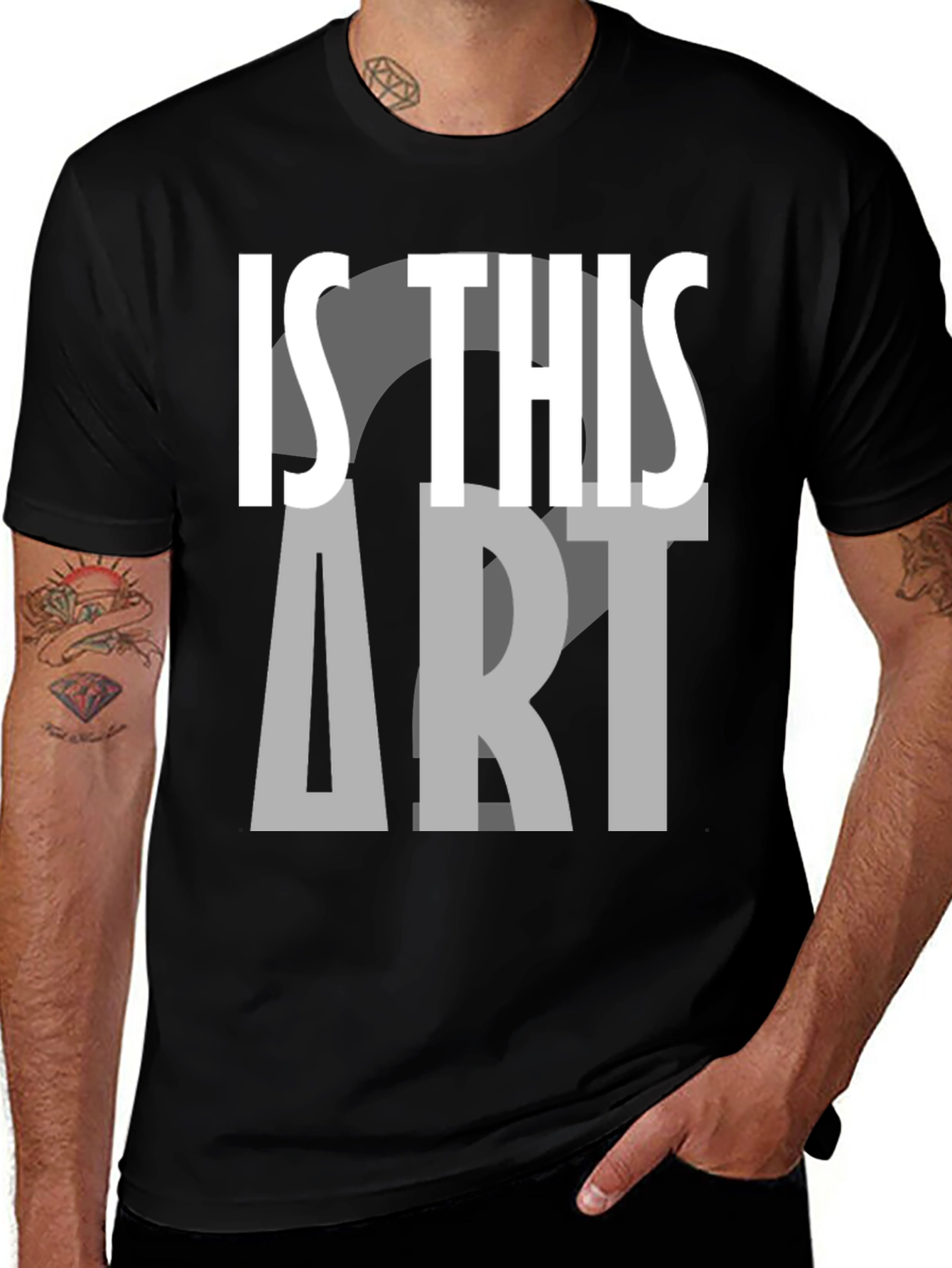 Variant 19 of Is This Art? Graphic Tee - Mens Black T-Shirt