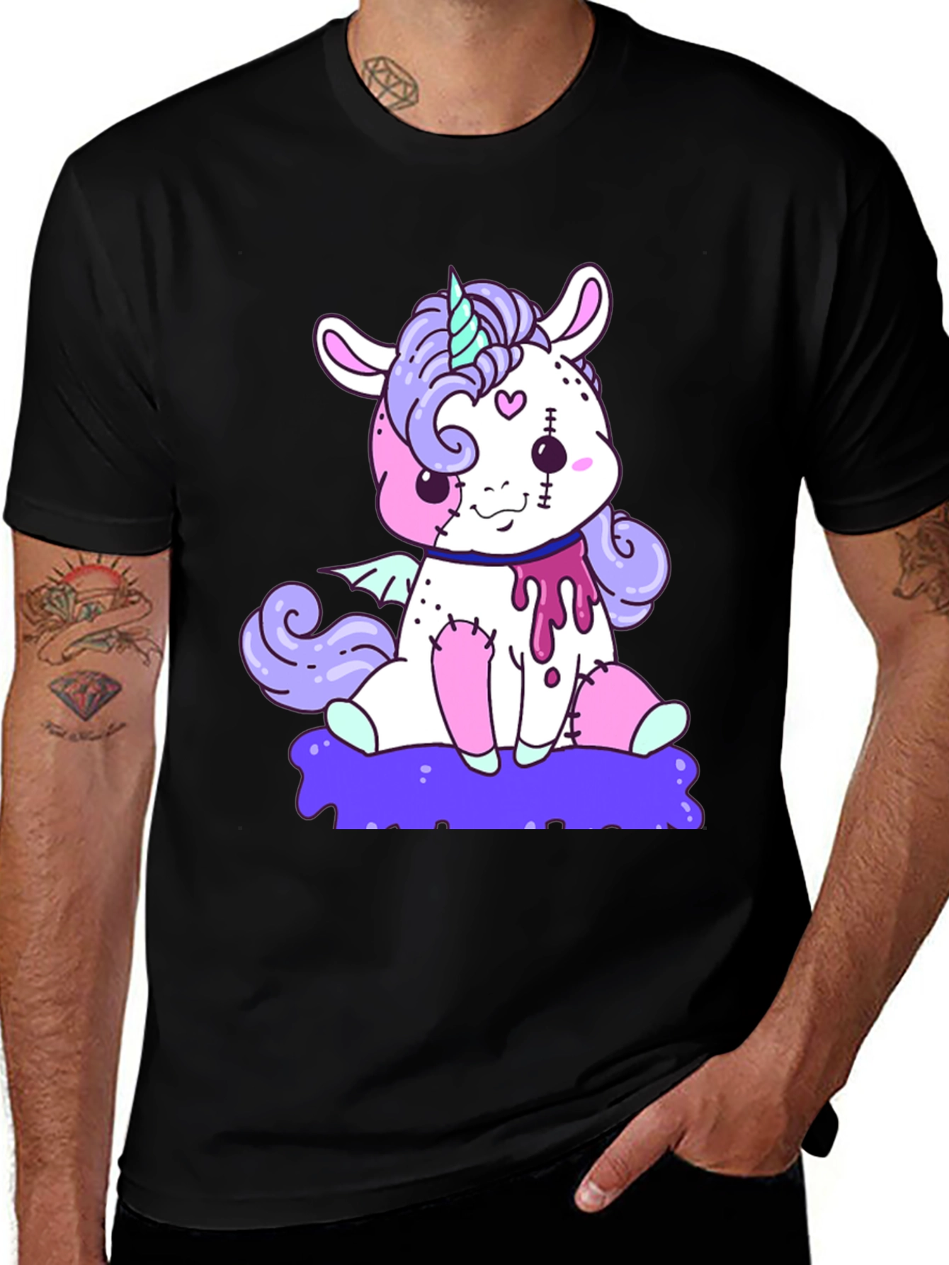 Variant 24 of Zombie Unicorn T-Shirt - Kawaii Goth Style
