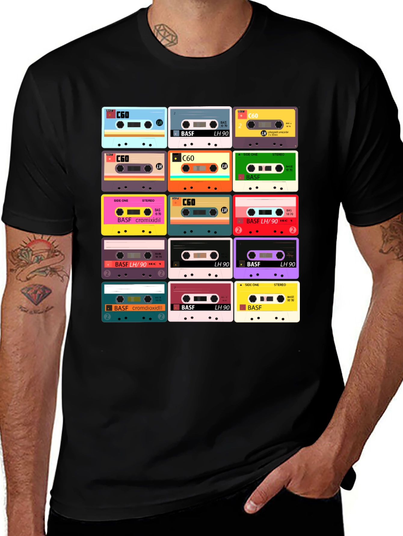 Variant 25 of Retro Cassette Tape Graphic T-Shirt