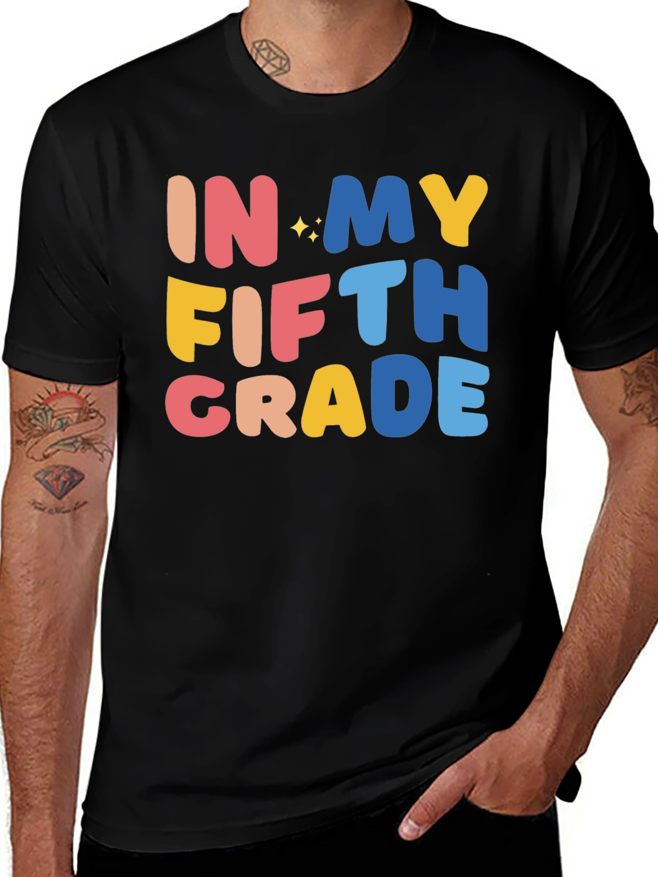 Variant 3 of In My Fifth Grade Era Black T-Shirt