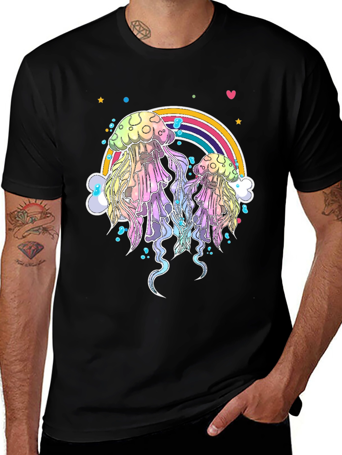 Variant 15 of Rainbow Jellyfish Graphic Tee