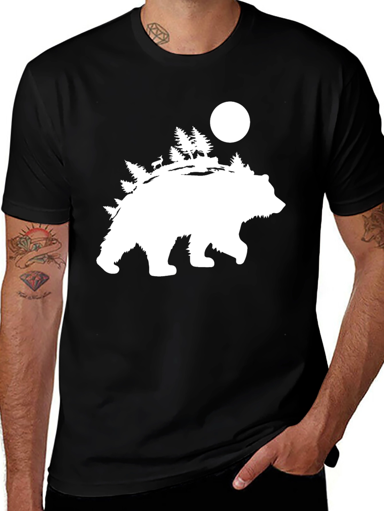 Variant 17 of Bear Silhouette Nature T-Shirt