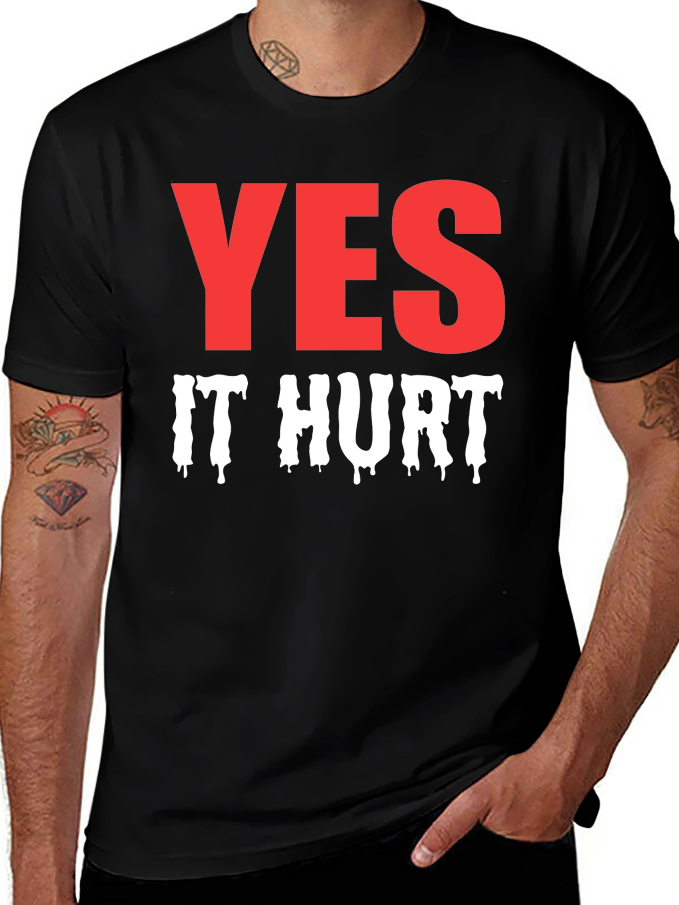 Variant 4 of Yes It Hurt Tee - Bold Statement Shirt
