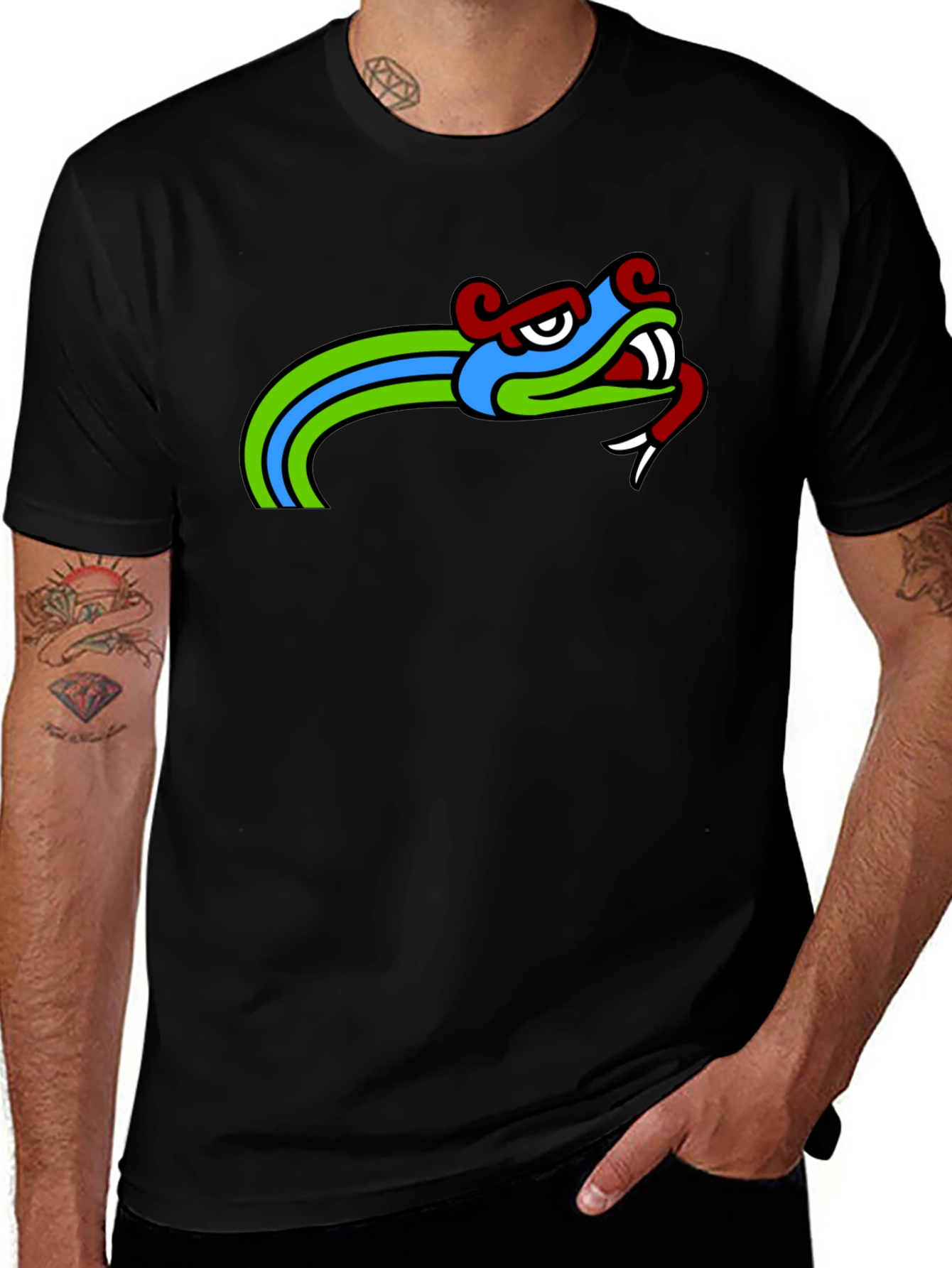 Quetzalcoatl Tee - Aztec Serpent God Graphic T-Shirt