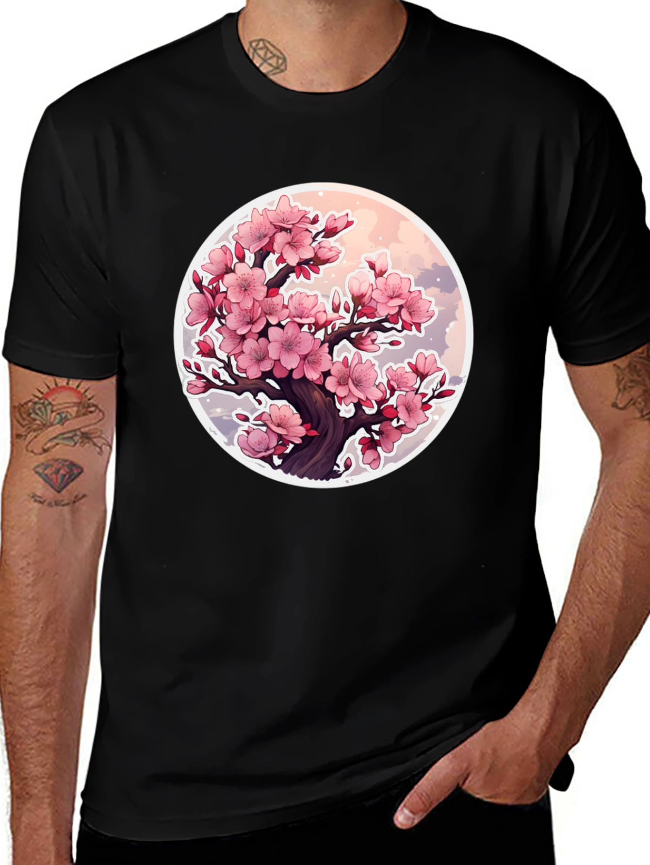 Variant 21 of Cherry Blossom Graphic T-Shirt - Stylish Casual Wear