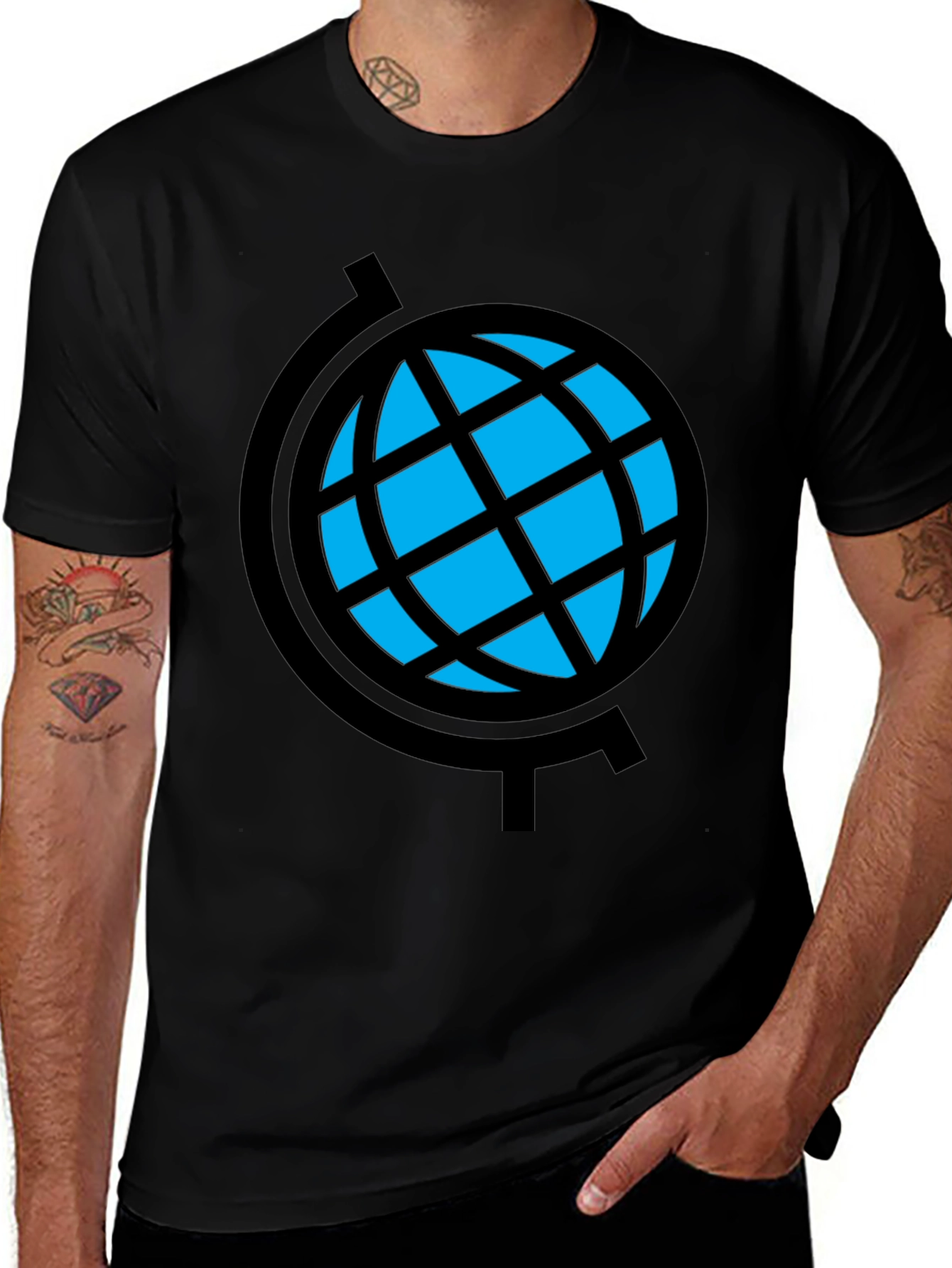 Variant 26 of Globe Graphic Tee - Modern Black T-Shirt