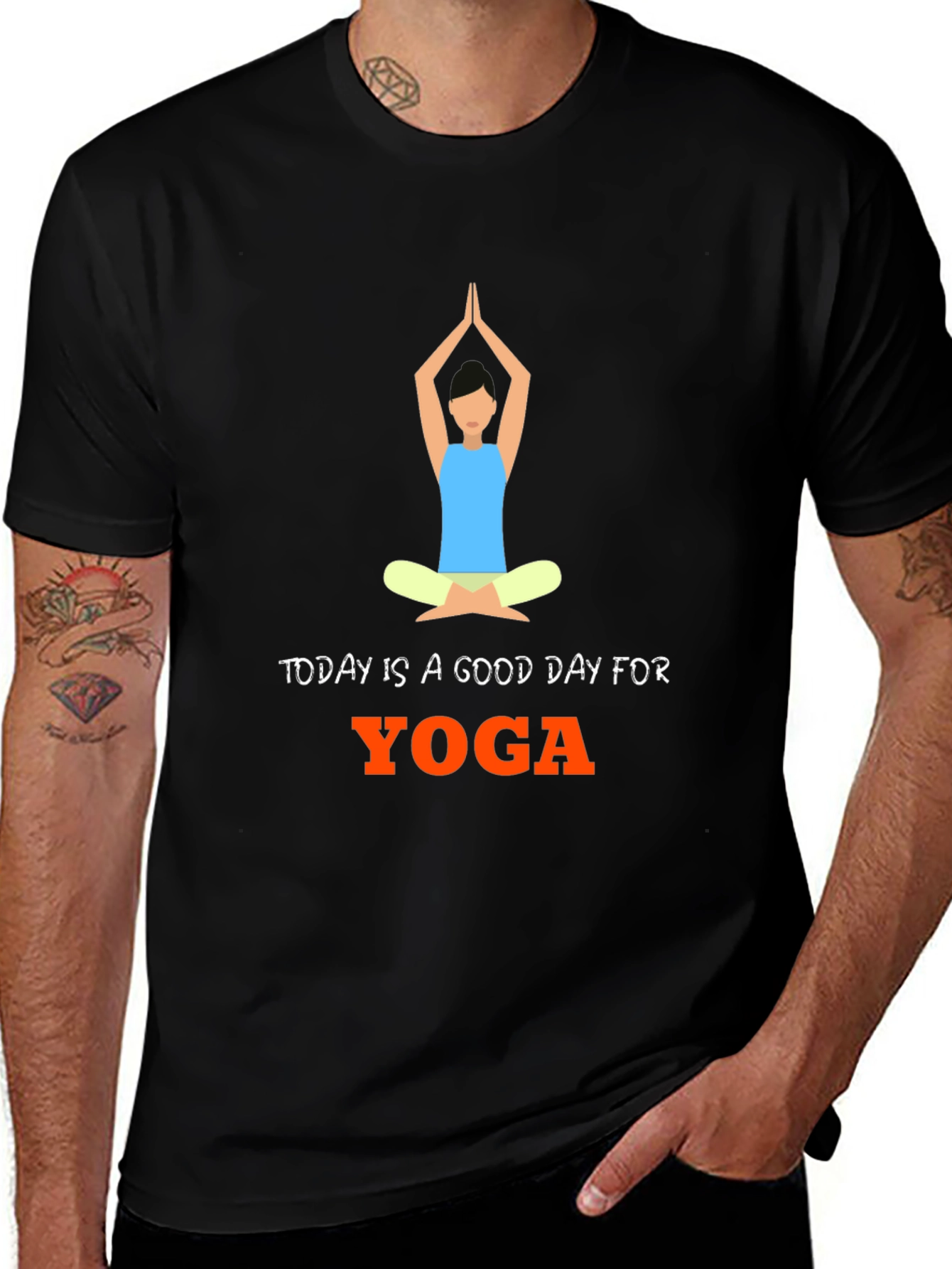 Variant 24 of Yoga Day Graphic T-Shirt - Comfortable Cotton Blend