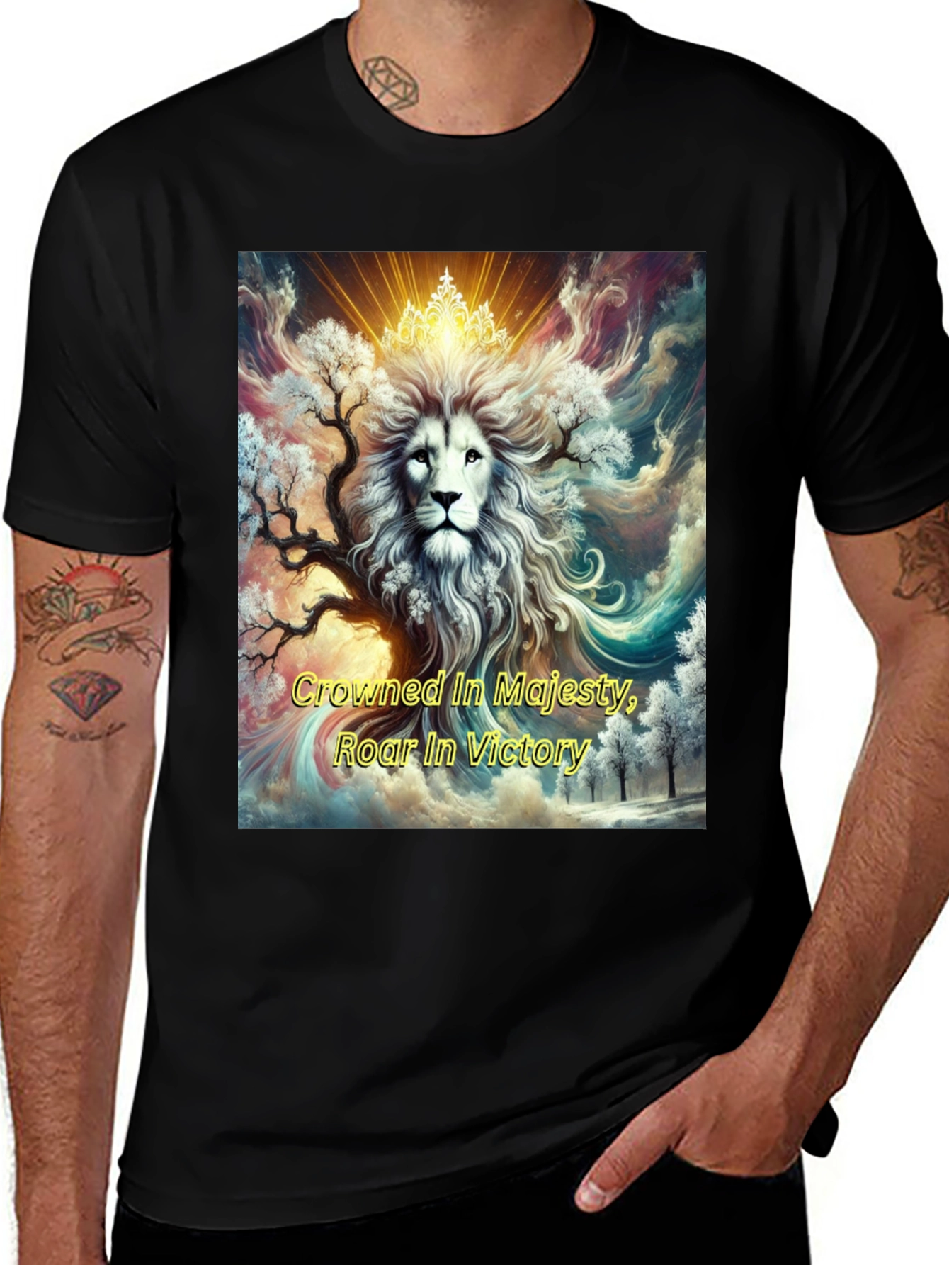 Variant 26 of Crowned Lion Majesty Graphic Tee