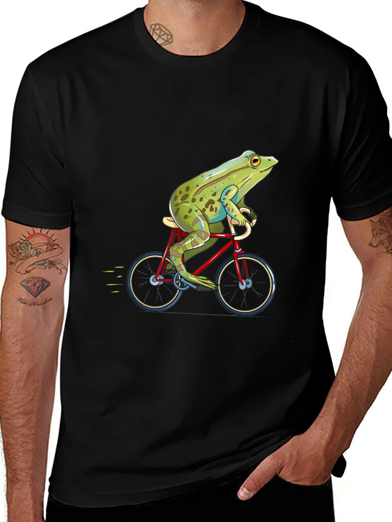 Variant 3 of Frog on Bike Graphic Tee