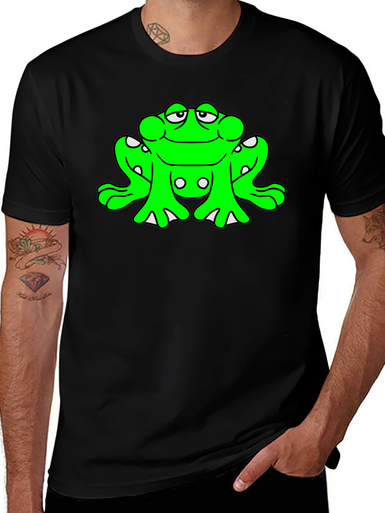 Variant 16 of Funny Green Frog Graphic Tee