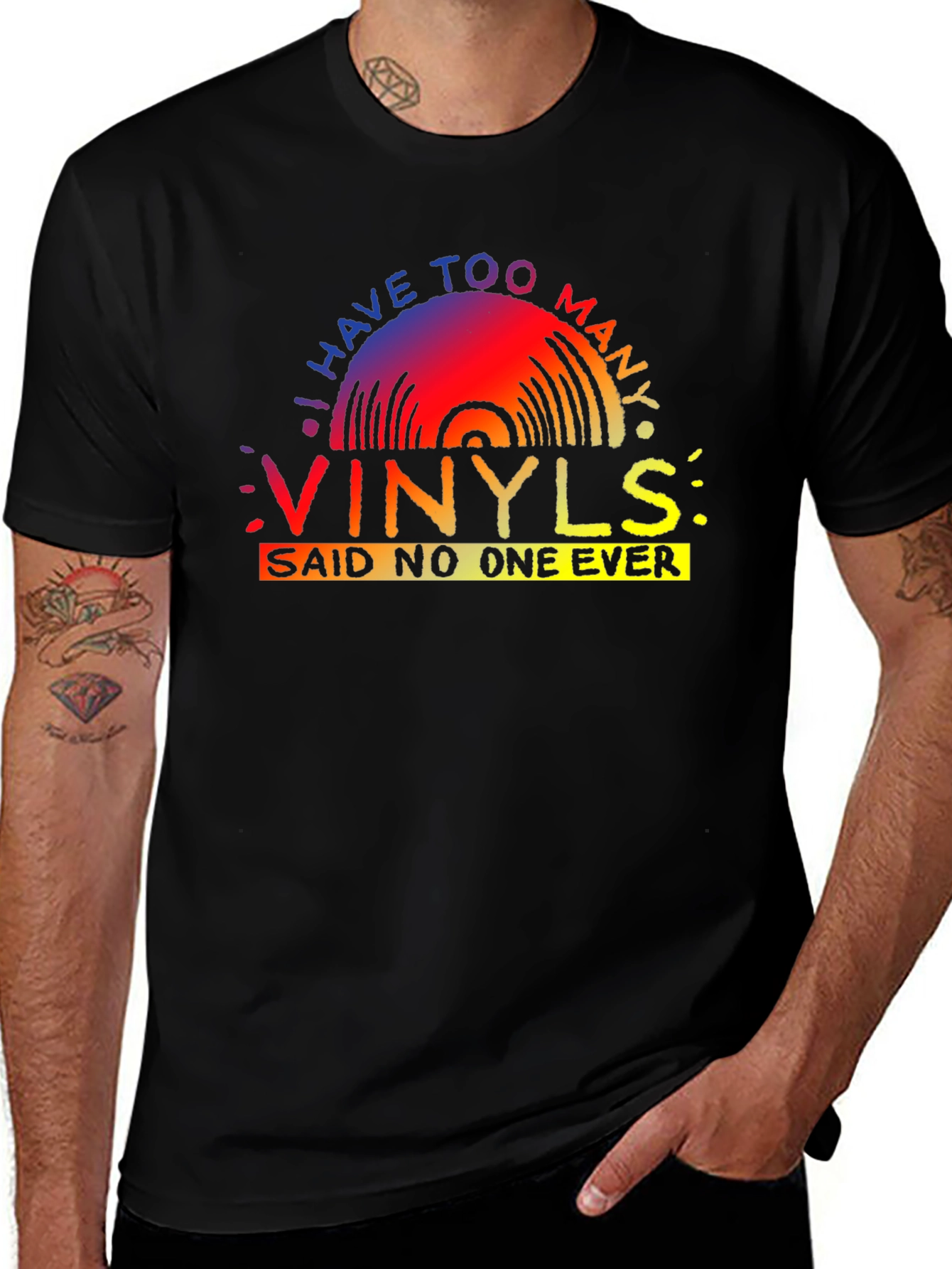 Variant 24 of Vinyl Record Lover T-Shirt - 'I Have Too Many'