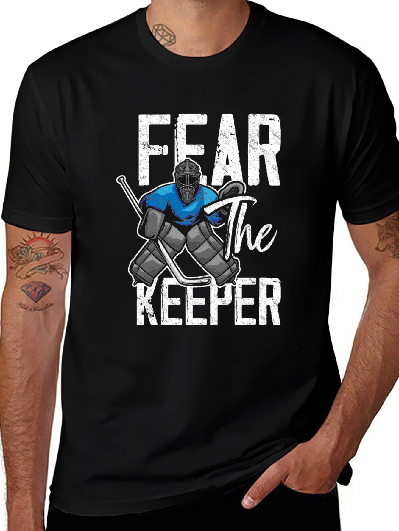 Variant 9 of Fear The Keeper T-Shirt - Hockey Goalie Tee