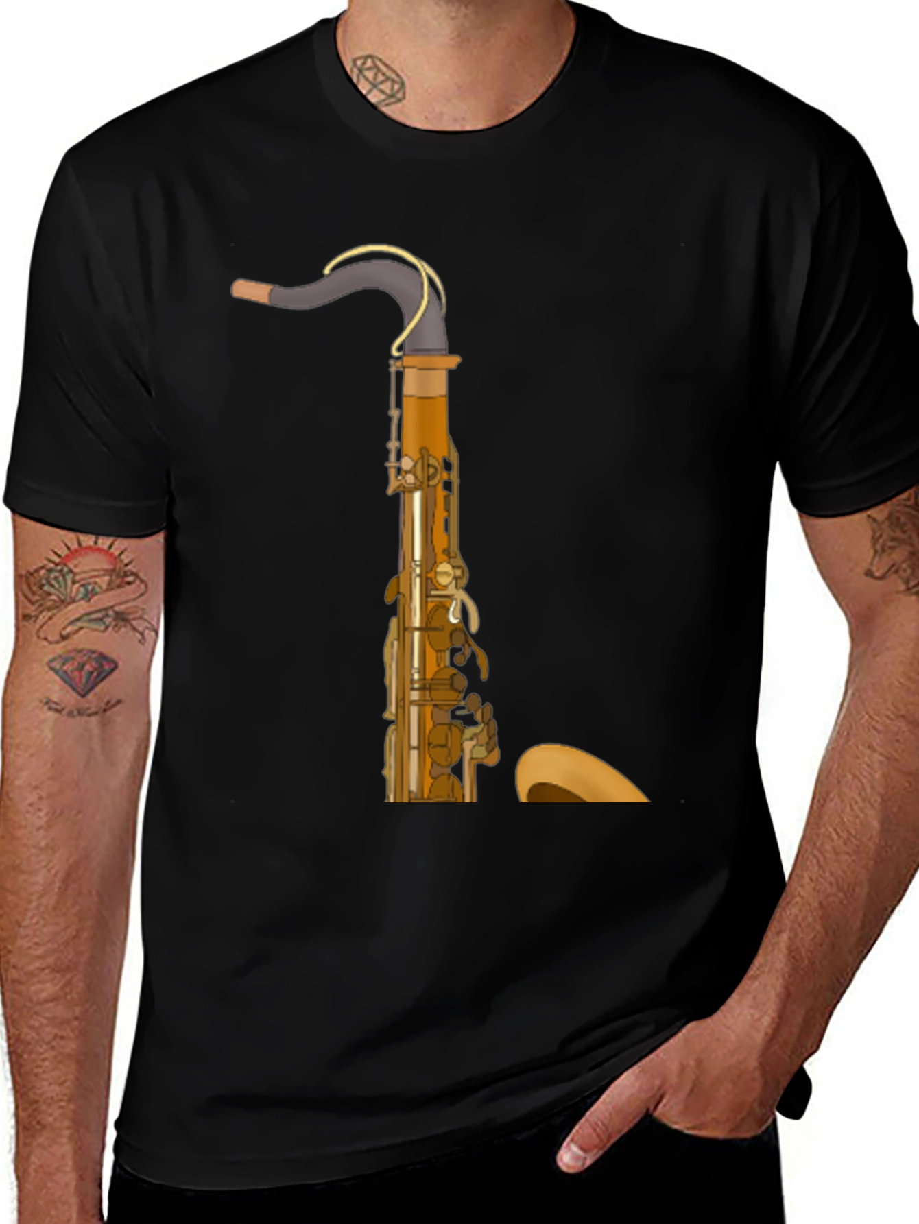 Variant 24 of Saxophone Graphic T-Shirt - Musician Style