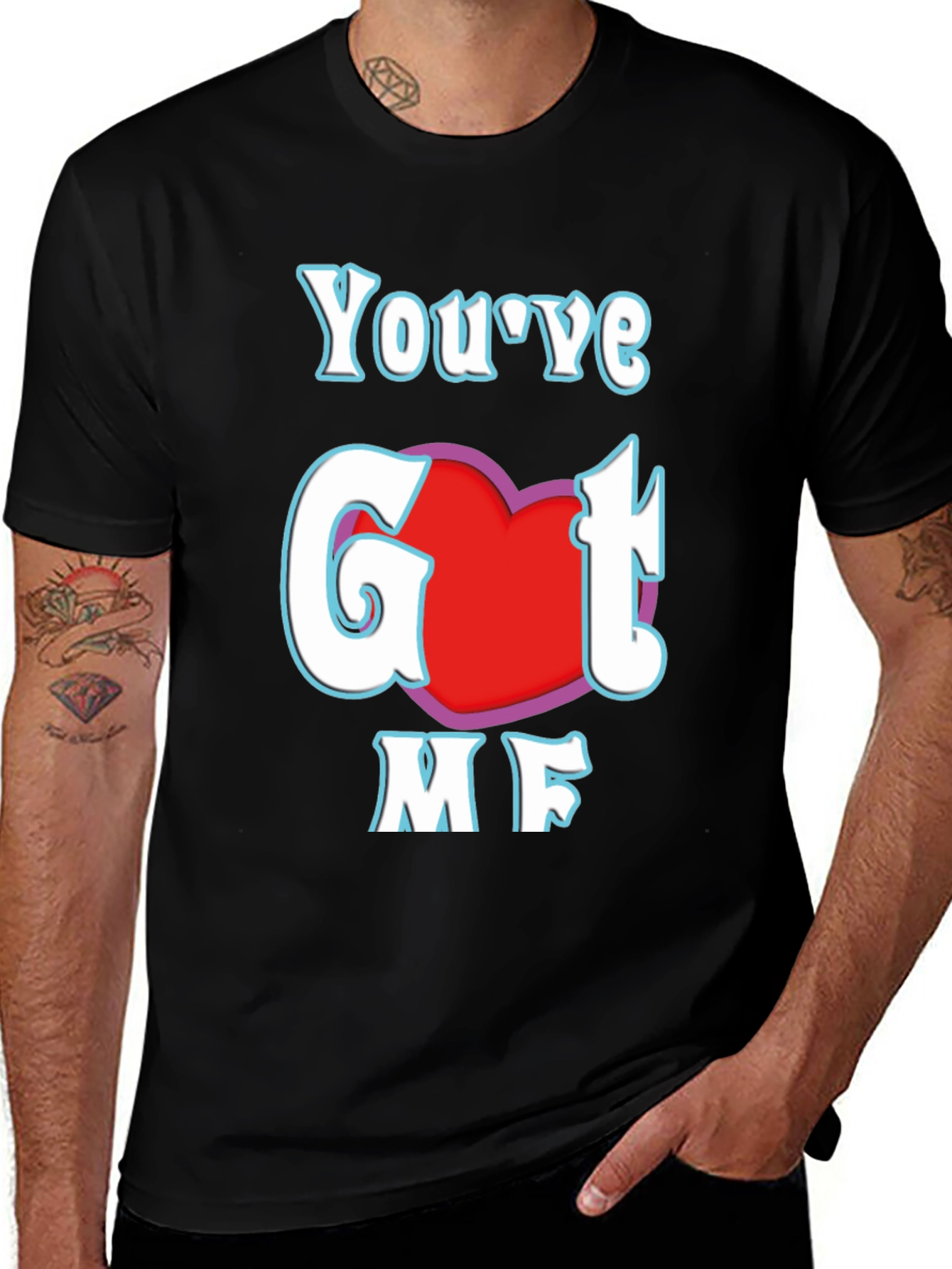 Variant 16 of You've Got Me T-Shirt - Red Heart Design