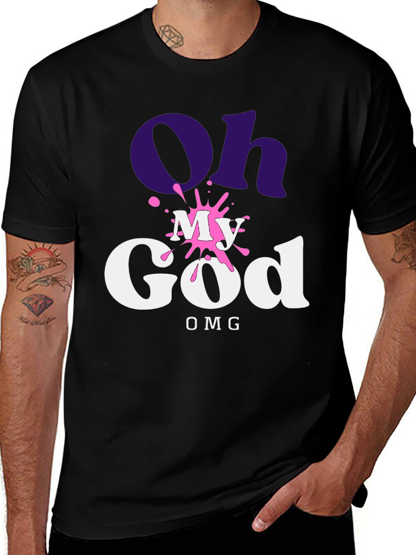 Variant 26 of Oh My God OMG T-Shirt - Trendy Graphic Tee