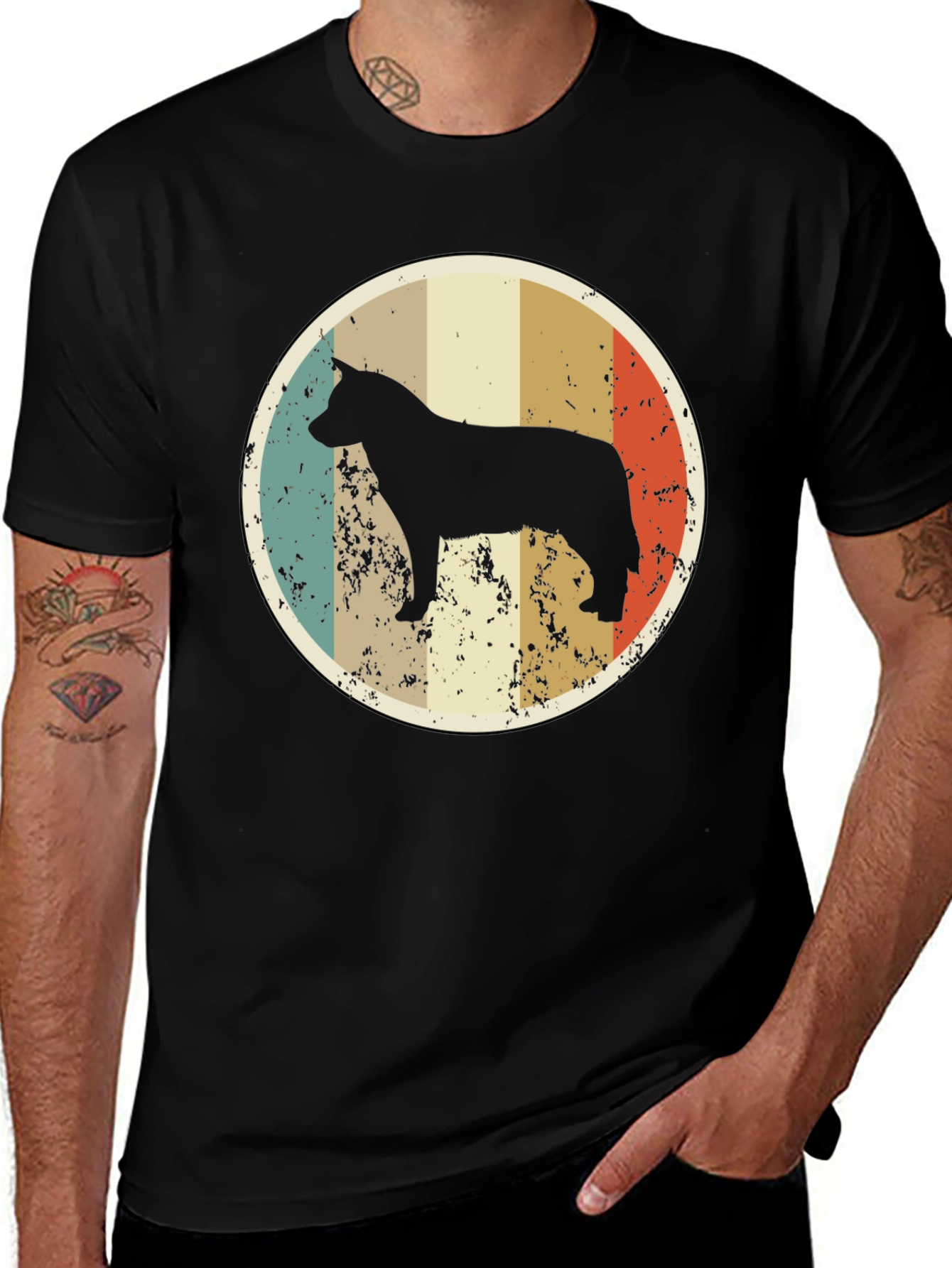 Variant 21 of Retro Dog Silhouette T-Shirt