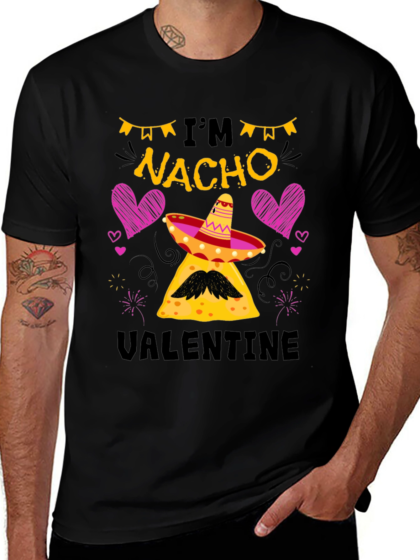 I'm Nacho Valentine Black T-Shirt