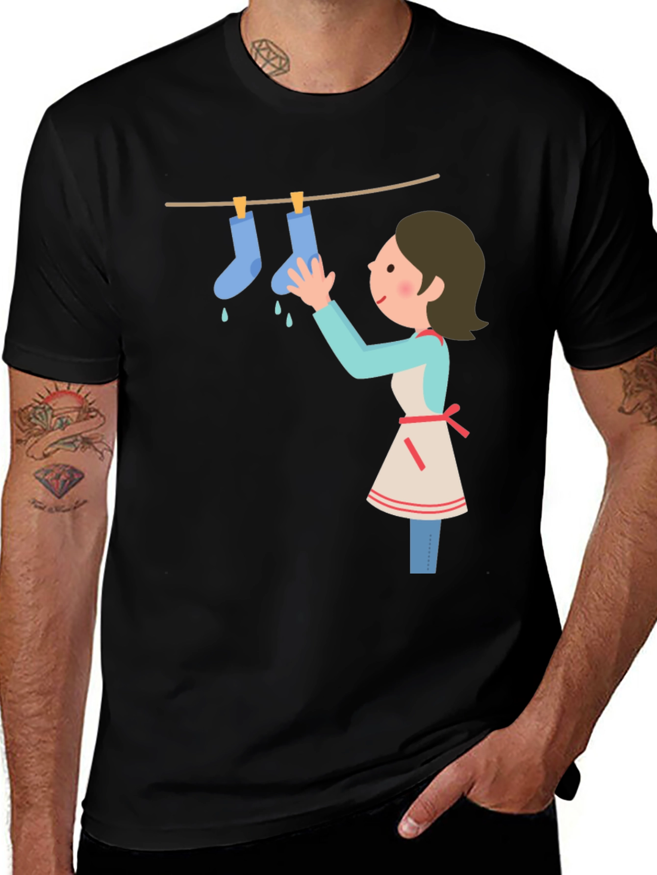 Variant 12 of Funny Laundry Day Graphic T-Shirt