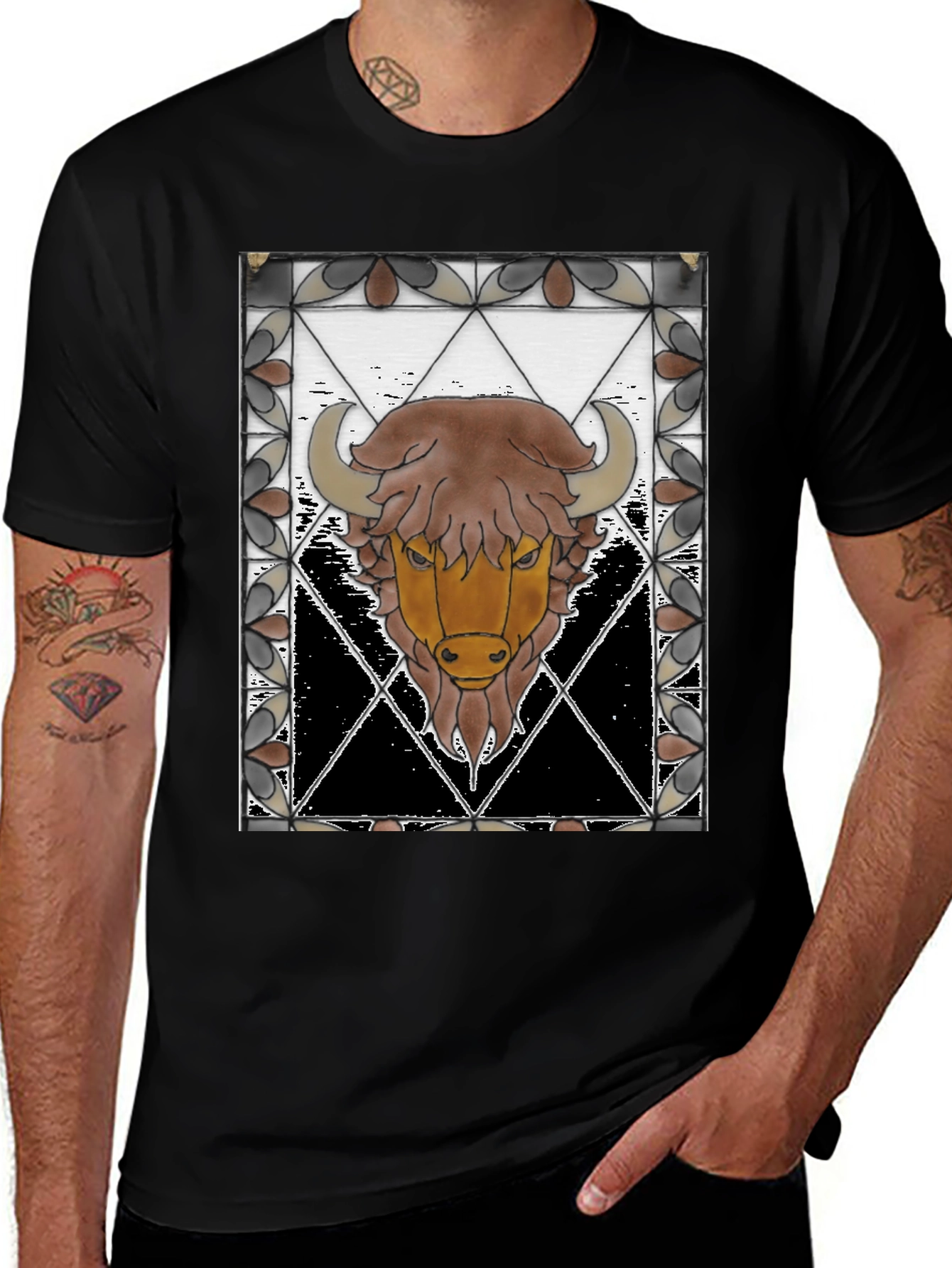Variant 20 of Buffalo Portrait Graphic Tee