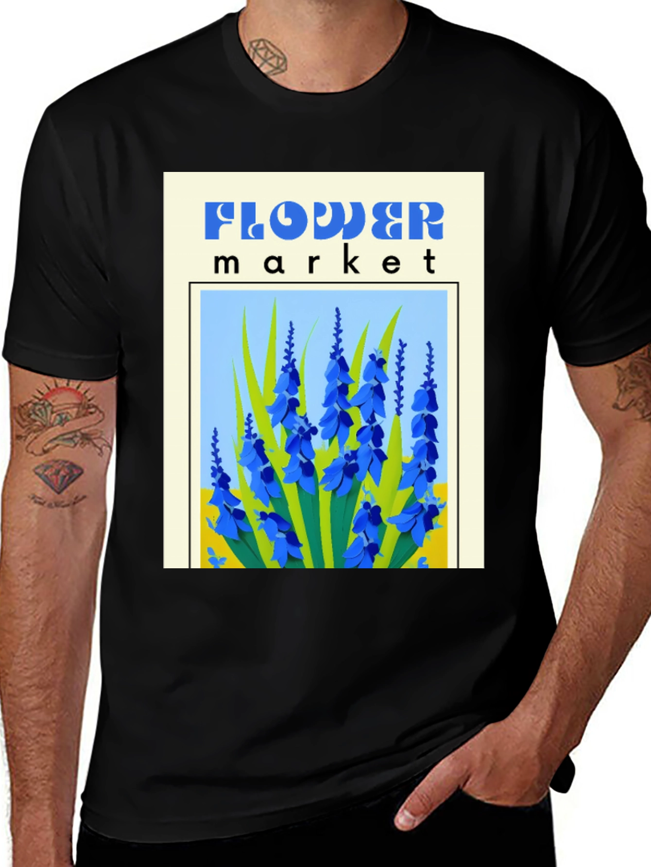 Variant 25 of Flower Market Graphic Tee - Stylish Unisex T-Shirt