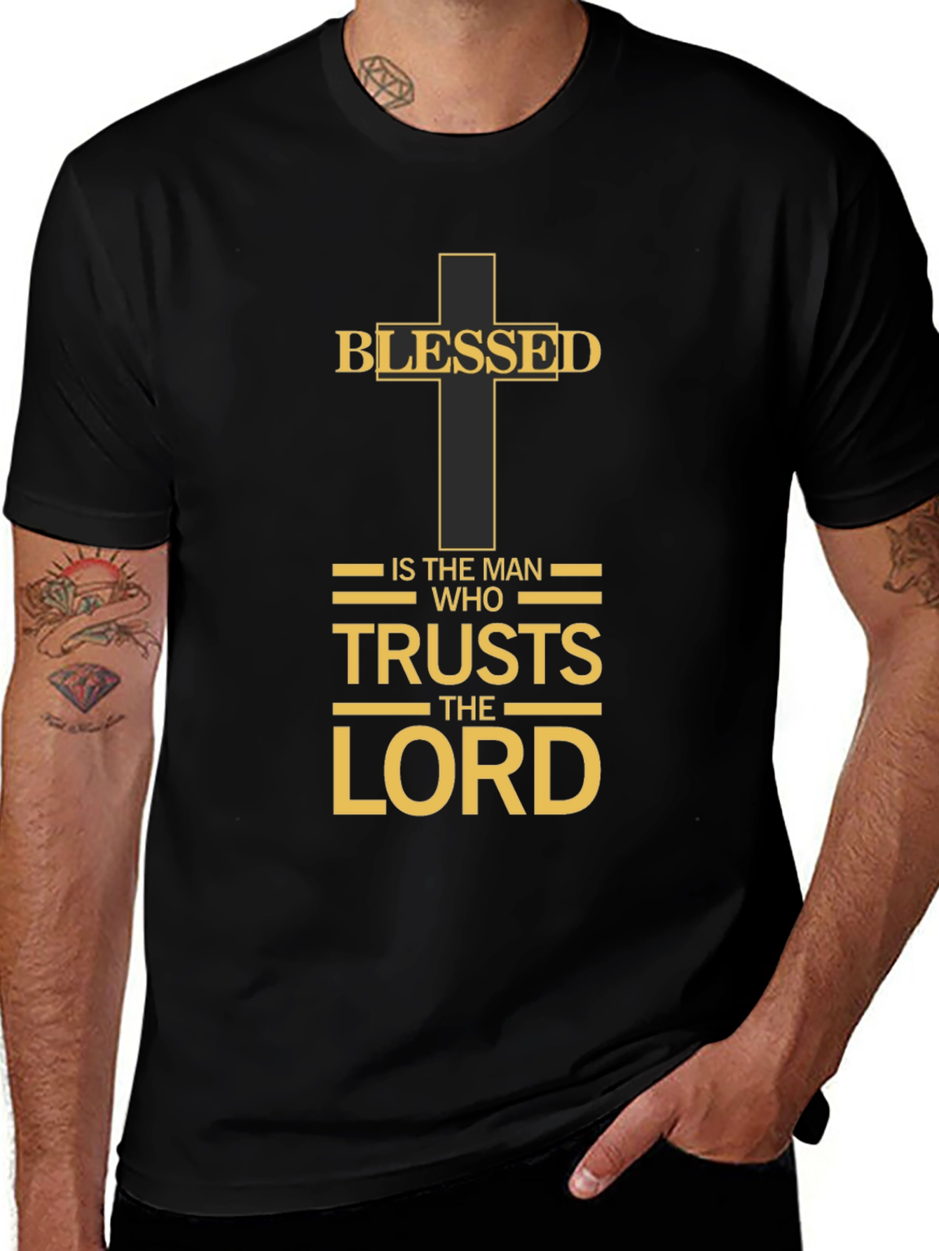 Variant 30 of Blessed Man T-Shirt: Faith-Inspired Graphic Tee