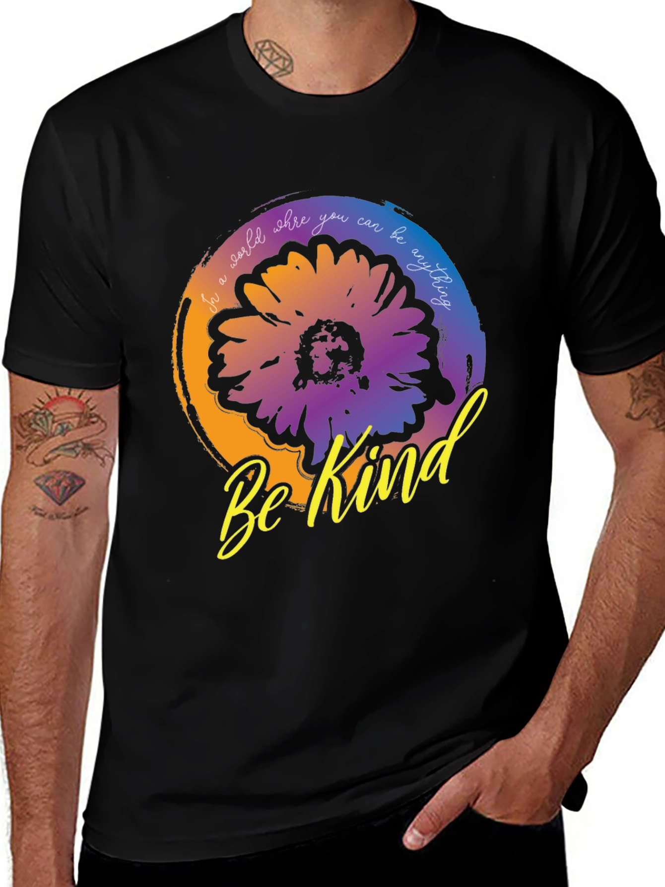 Be Kind T-Shirt - Floral Graphic Tee