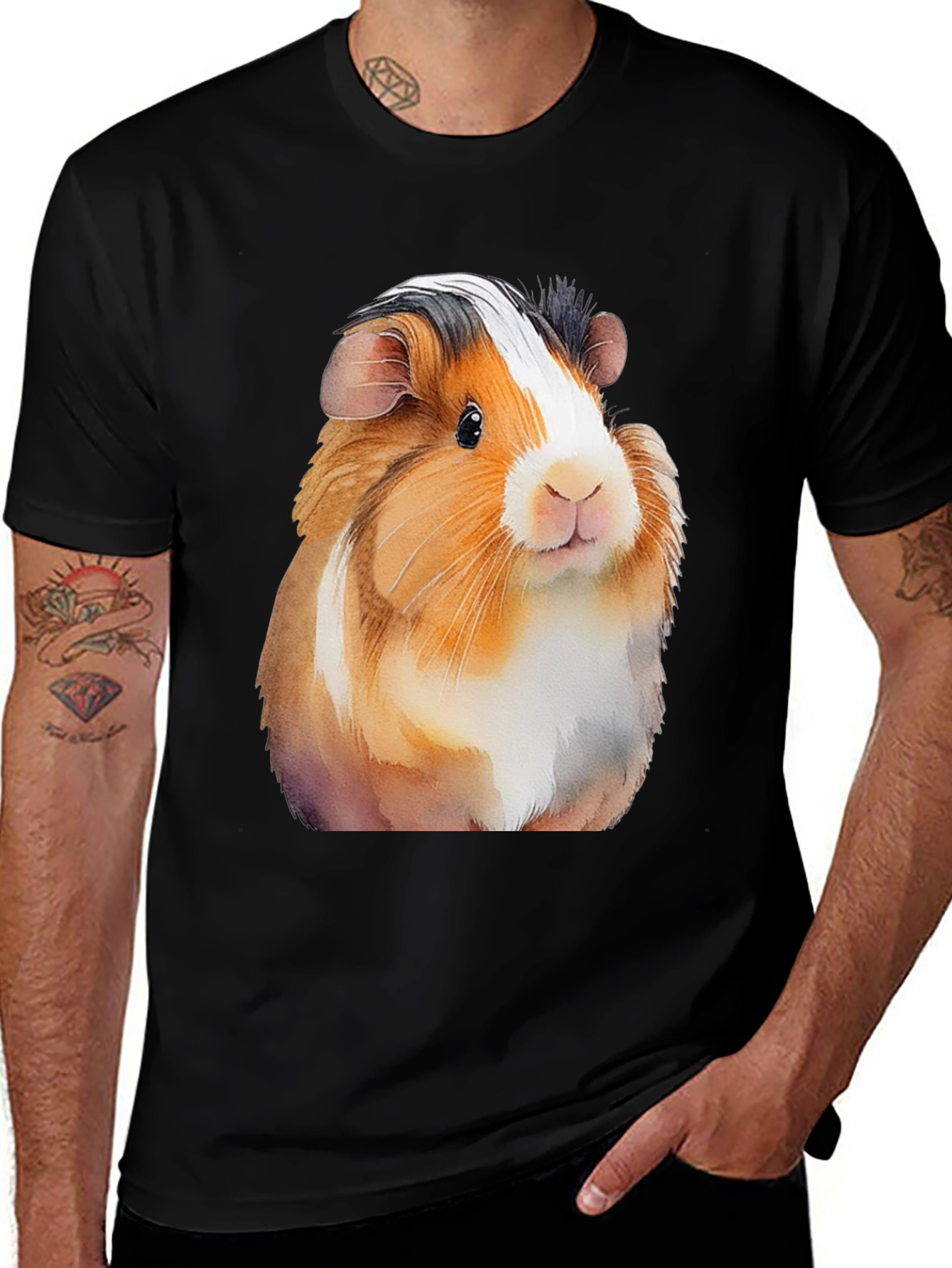 Variant 24 of Guinea Pig Graphic T-Shirt - Men's Black Tee