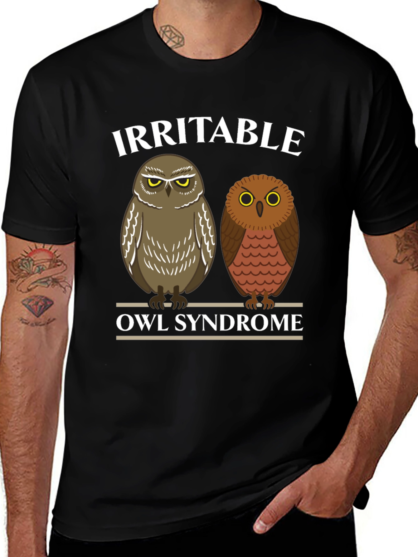 Variant 22 of Irritable Owl Syndrome Funny Graphic Tee