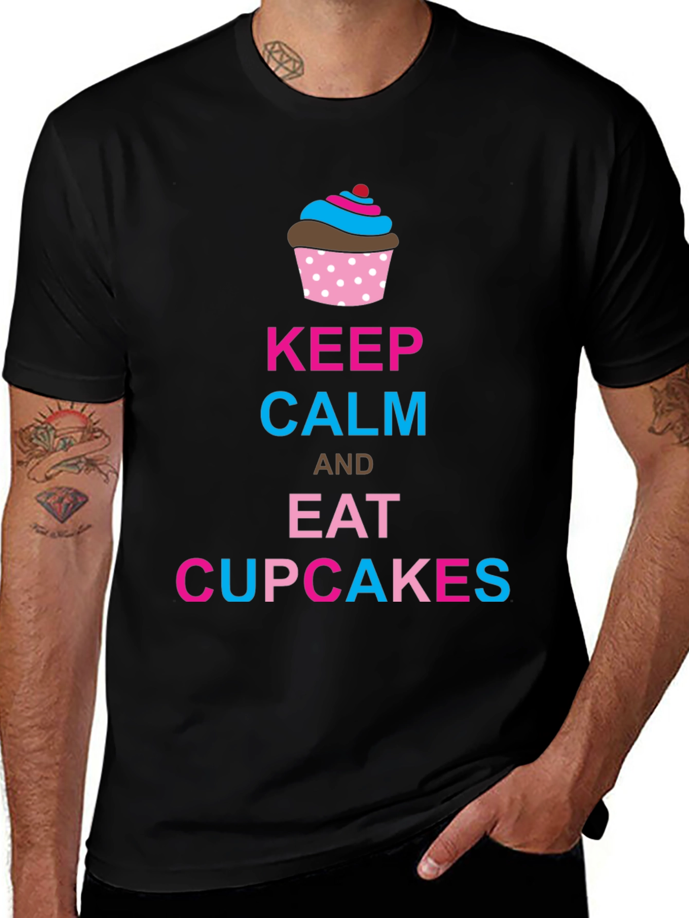 Variant 8 of Keep Calm & Eat Cupcakes Graphic Tee
