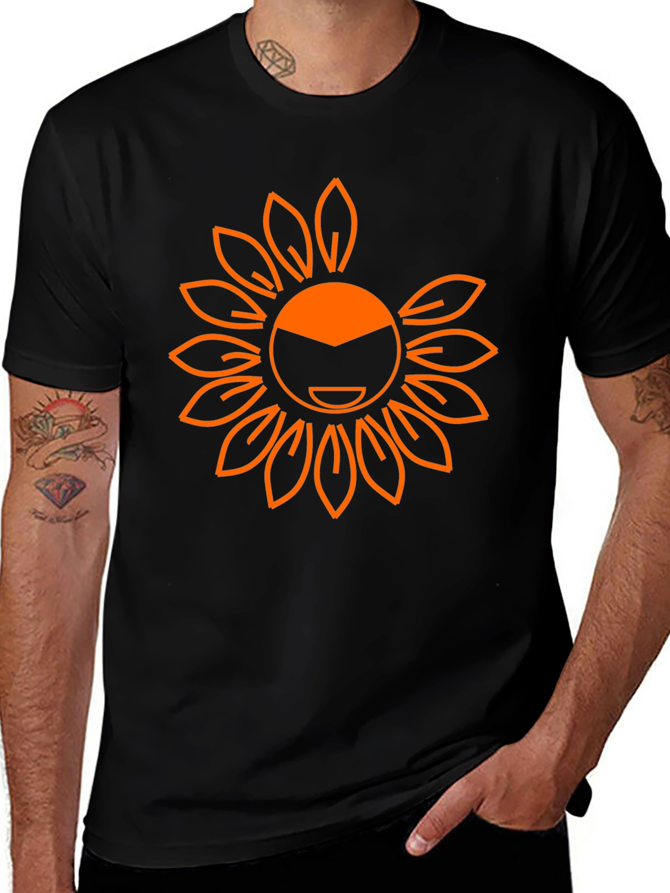 Variant 25 of Sunflower Graphic Tee - Black T-Shirt