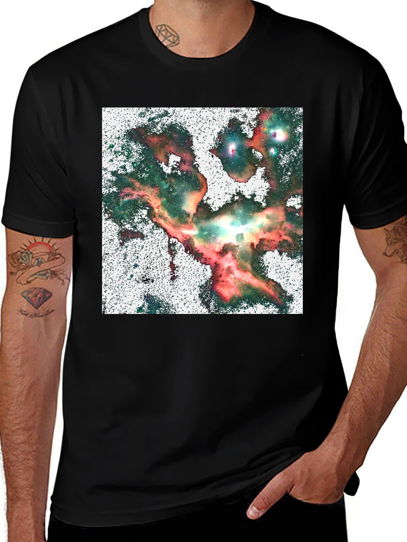 Nebula Graphic Black T-Shirt