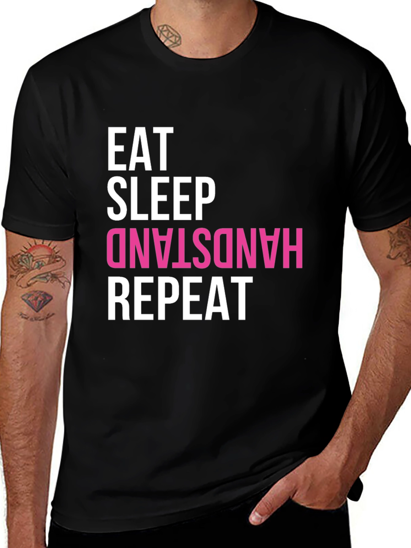 Variant 9 of Eat Sleep Handstand Repeat T-Shirt - Gymnastics