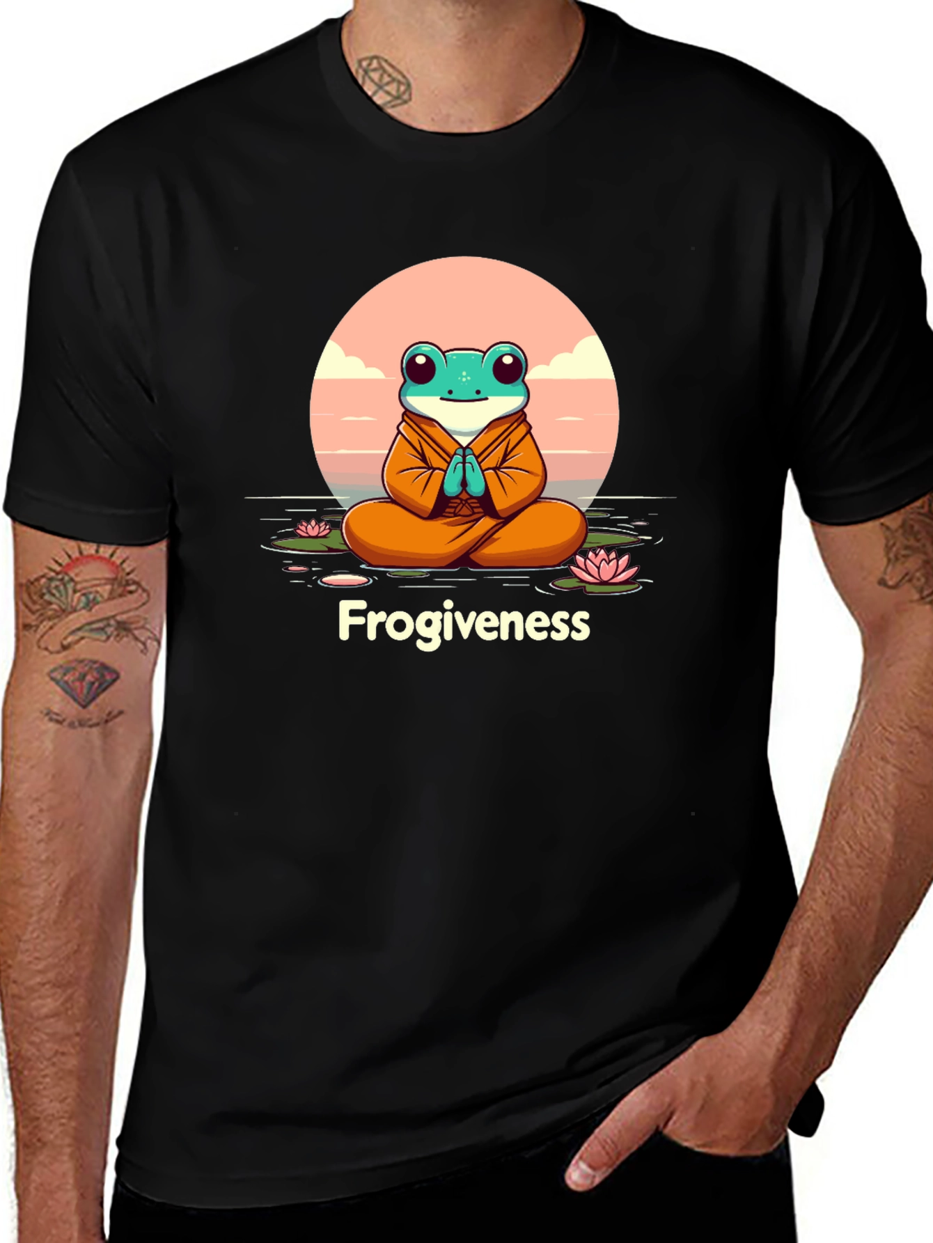 Frogiveness T-Shirt - Meditating Frog Design