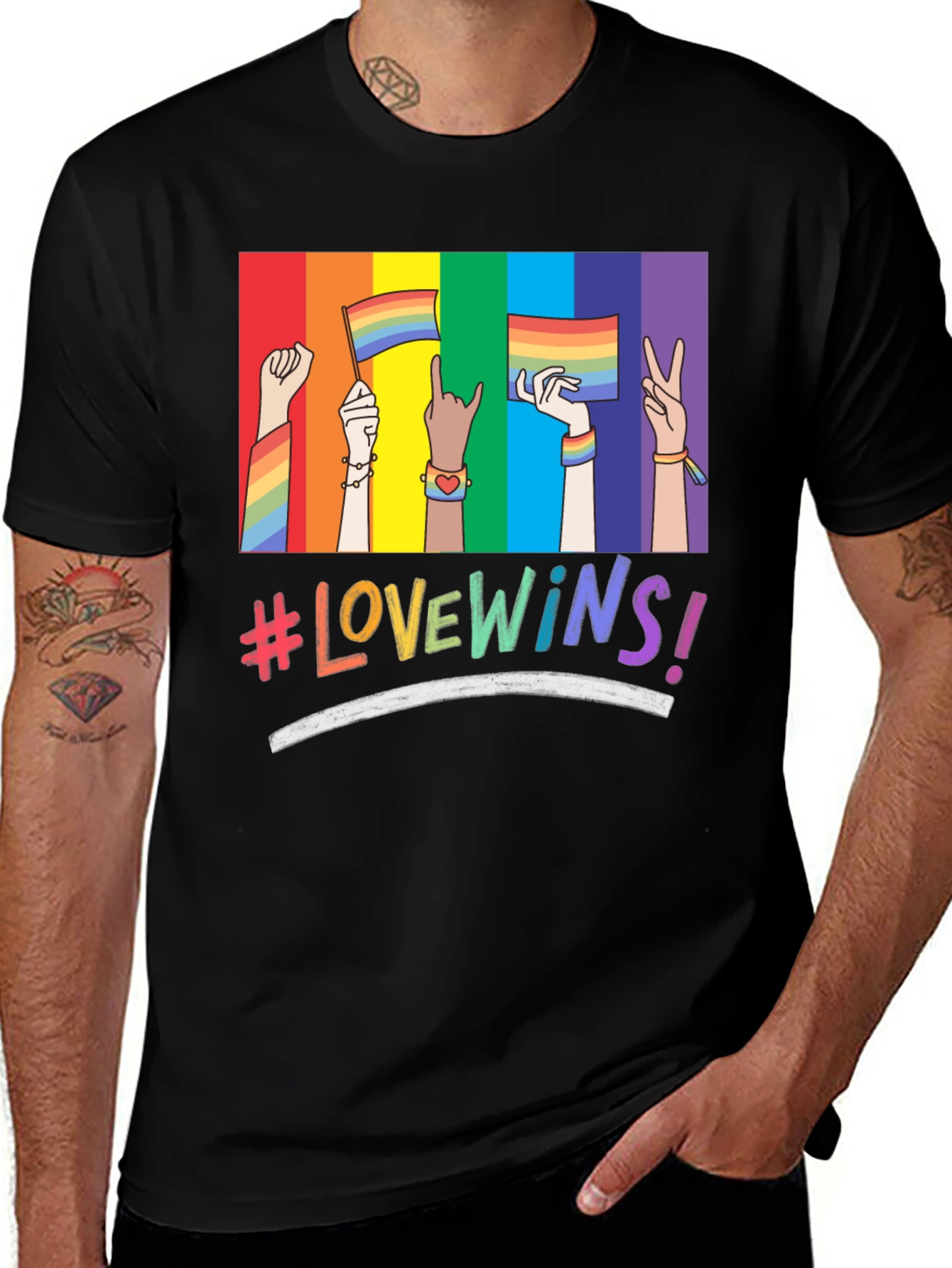 Love Wins Pride T-Shirt - Rainbow Graphic Tee