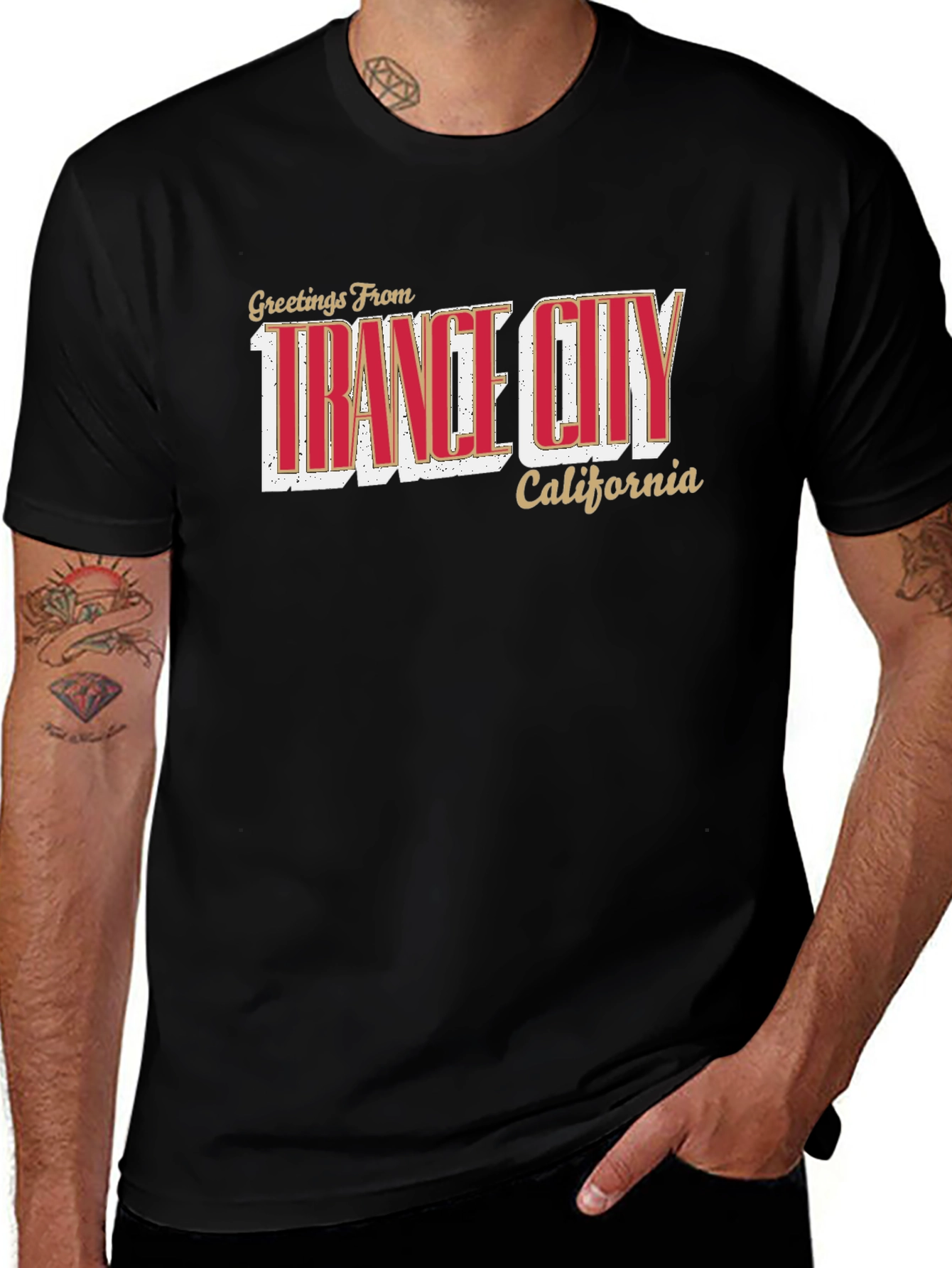Trance City California T-Shirt - Retro Style Tee